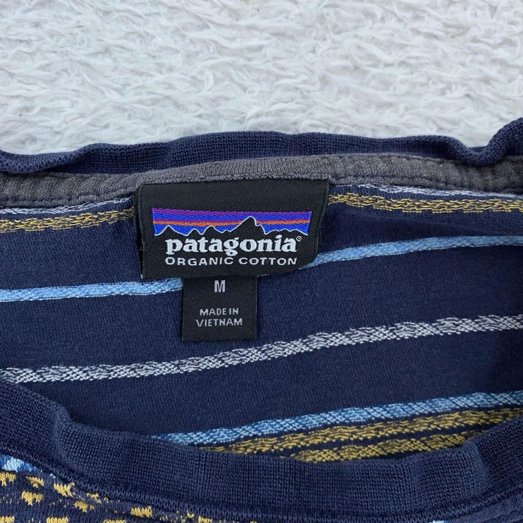 Patagonia Patagonia Shirt Mens S Small Blue Striped Cotton Short Sleeve Tee Size US S / EU 44-46 / 1 - 7 Thumbnail