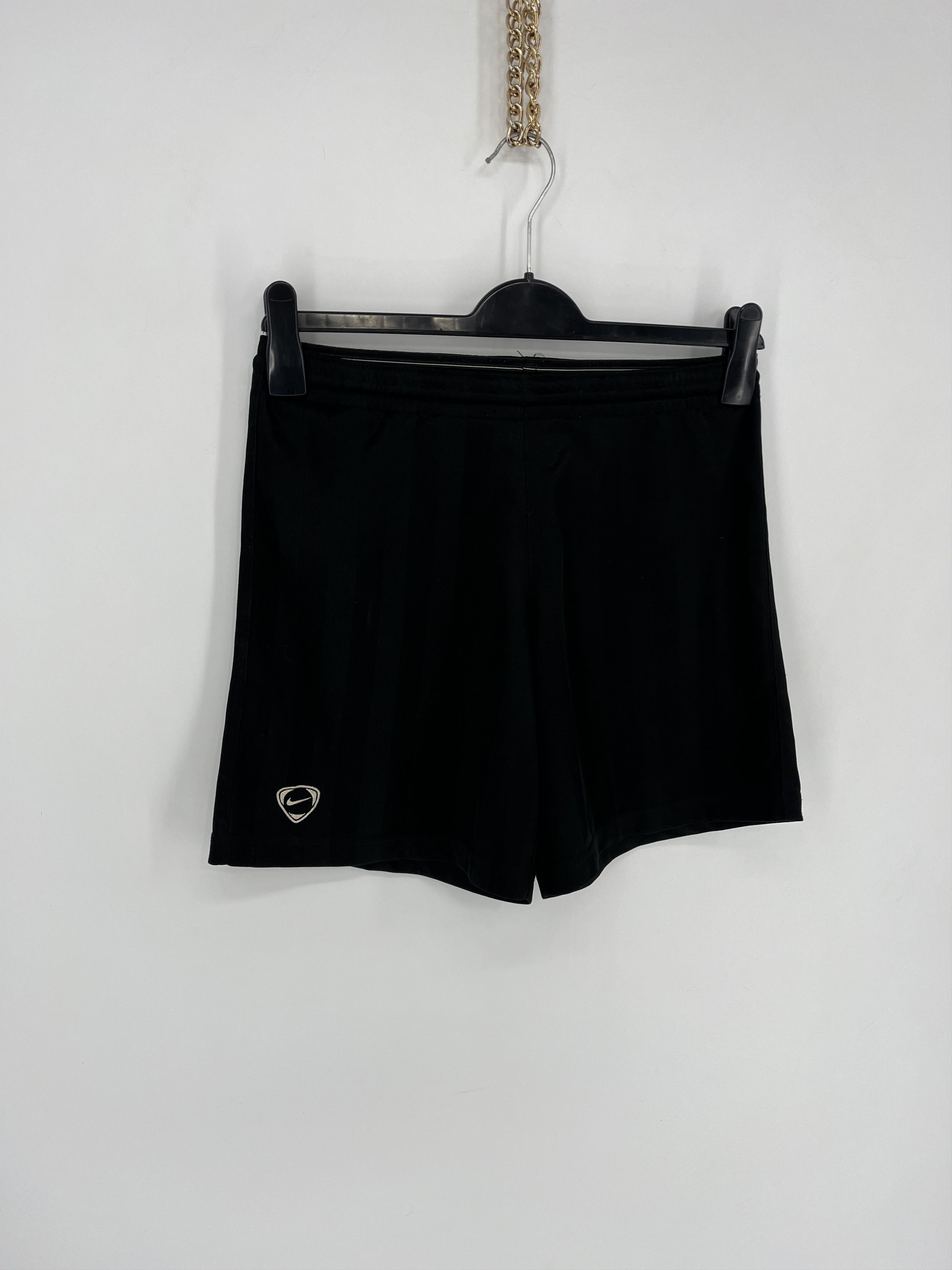 Nike × Vintage 90s Vintage Nike Black Nylon Mini Swoosh Shorts Travis Style Size US 30 / EU 46 - 2 Thumbnail