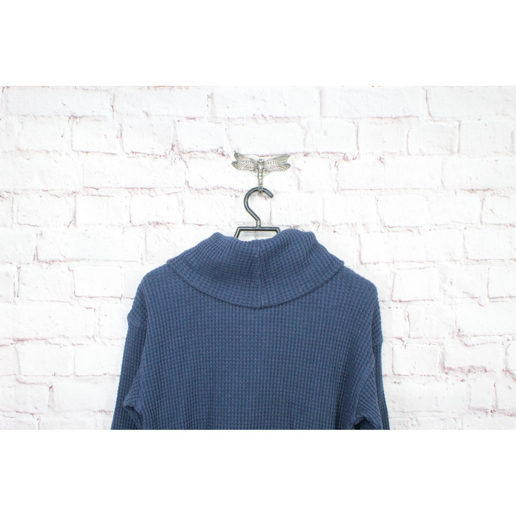 Burton Burton Women's Cowl Neck Waffle Top Cotton Size M / US 6-8 / IT 42-44 - 4 Thumbnail