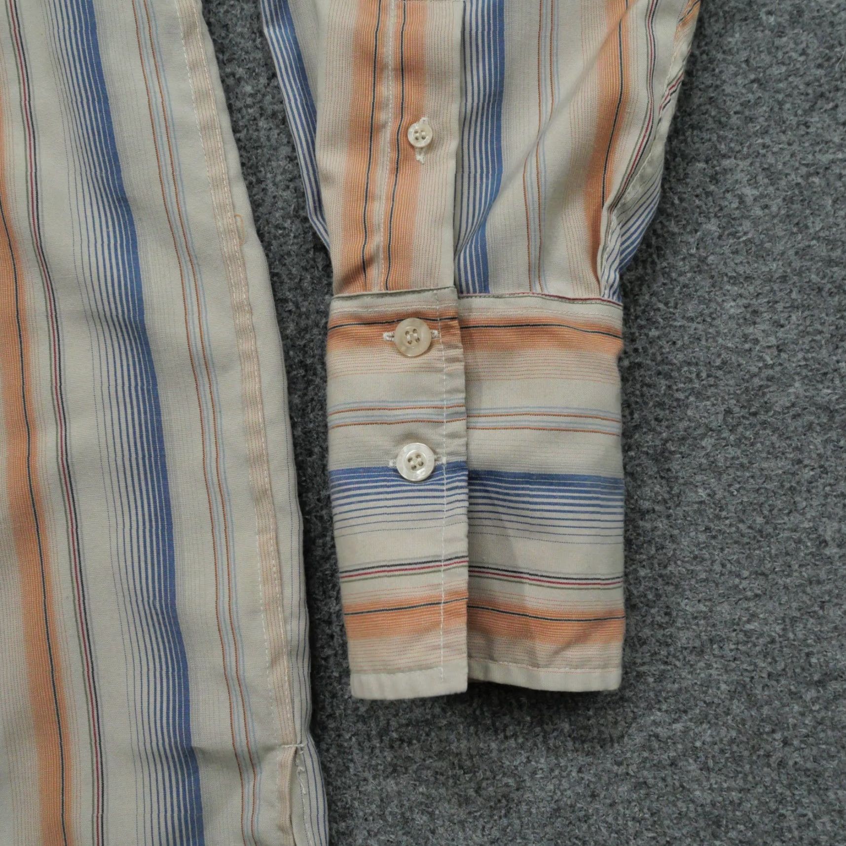 Rocawear VINTAGE Rocawear Shirt Mens 2XL Orange Blue Striped Button Up Long Sleeve Casual Classic Preppy Logo Size US XXL / EU 58 / 5 - 2 Thumbnail