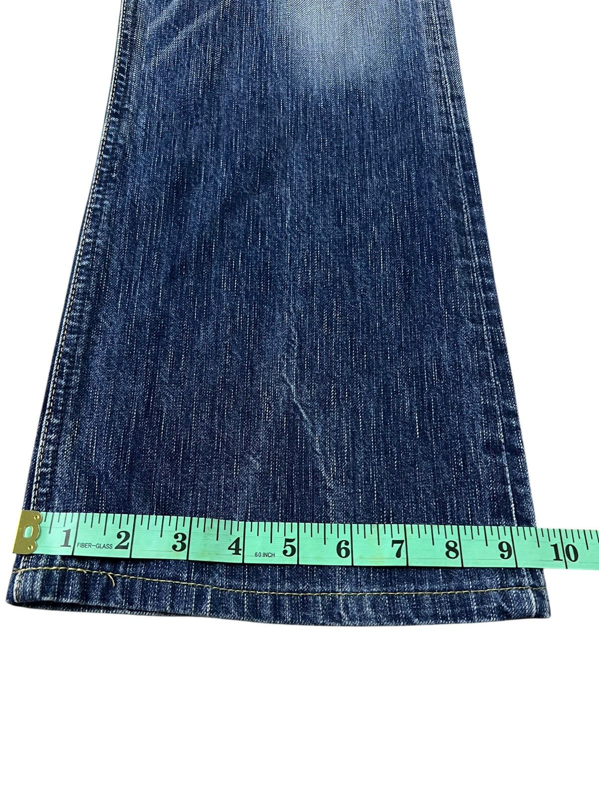 Edwin × If Six Was Nine × Le Grande Bleu (L.G.B.) 💥FLARE💥VINTAGE EDWIN 503 BLUE TRIP DISTRESS FADED JEANS Size US 34 / EU 50 - 16 Thumbnail