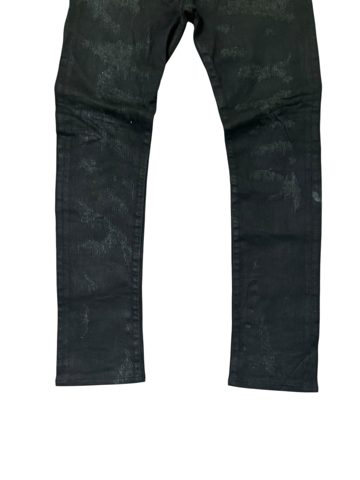 Vintage RARE ARCHIVE HL WAXED DAMAGE COATING SKIN SLIM DENIM Size US 31 - 6 Thumbnail