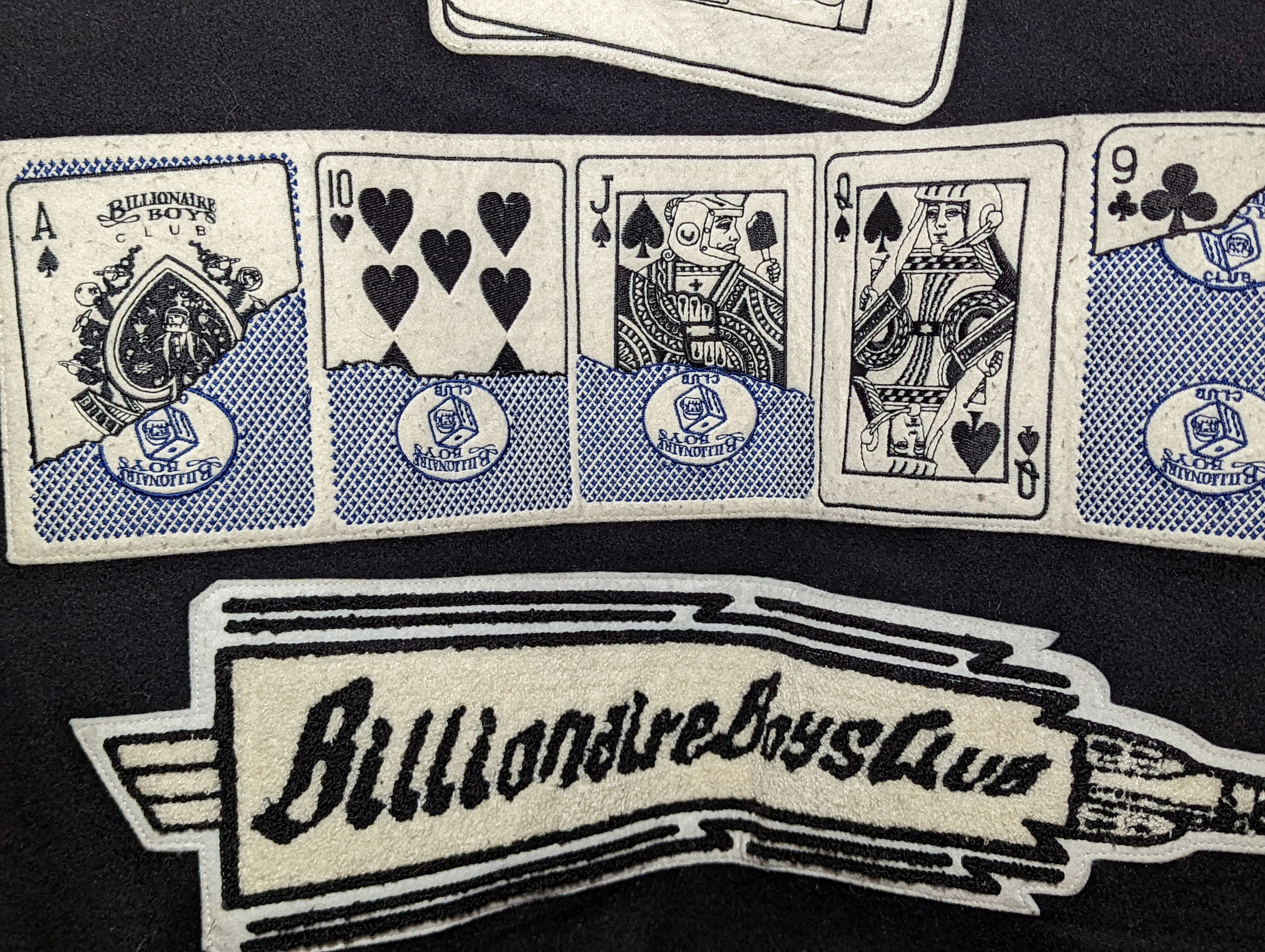 2008 Billionaire Boys Club Jacket Wool Vegas Cards Varsity