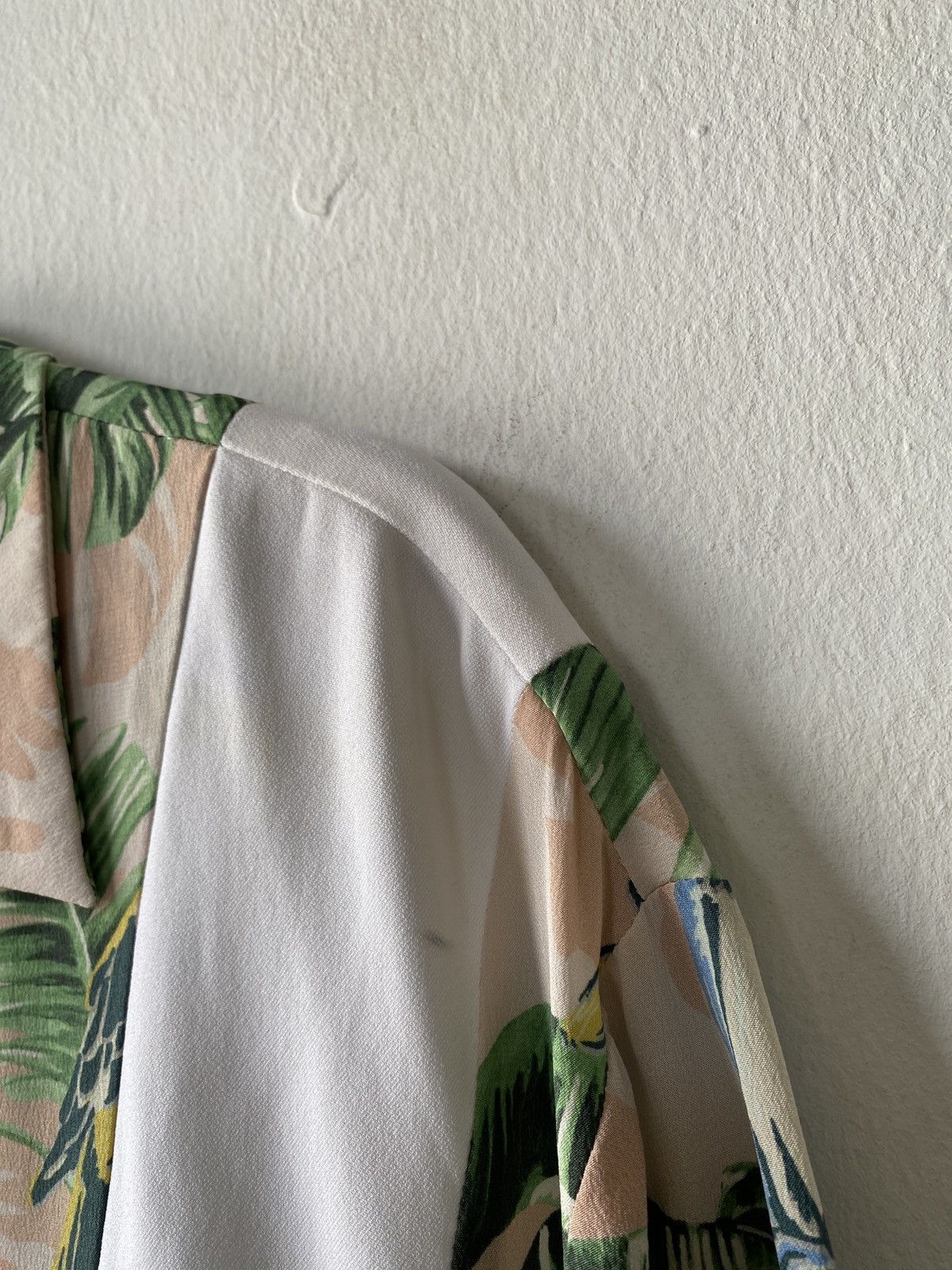 Stella McCartney Stella McCartney Stripe And Tropical Print Silk Shirt Size L / US 10 / IT 46 - 11 Thumbnail