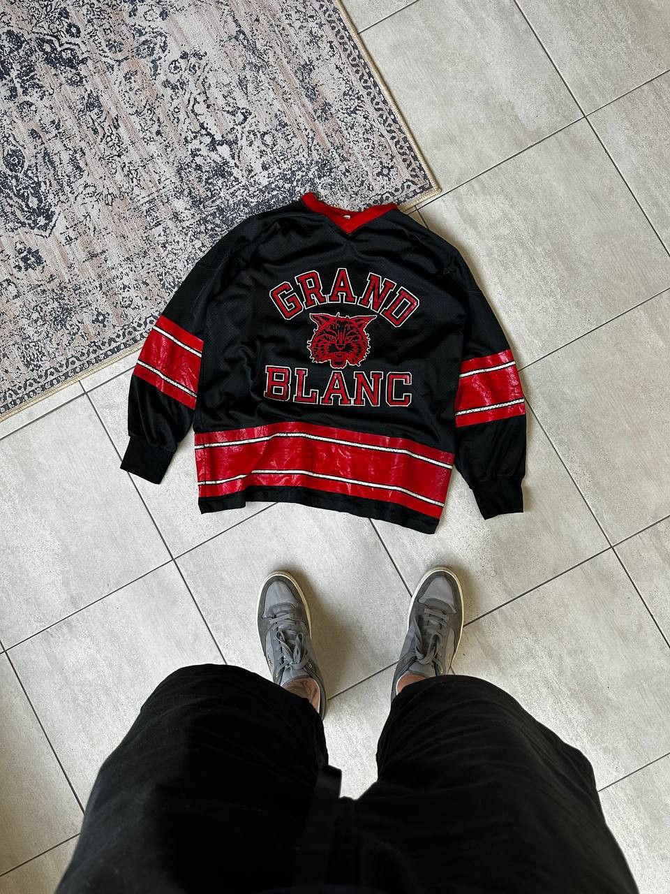 Vintage Vintage 80s Grand Blanc University Jersey Size US L / EU 52-54 / 3 - 2 Thumbnail