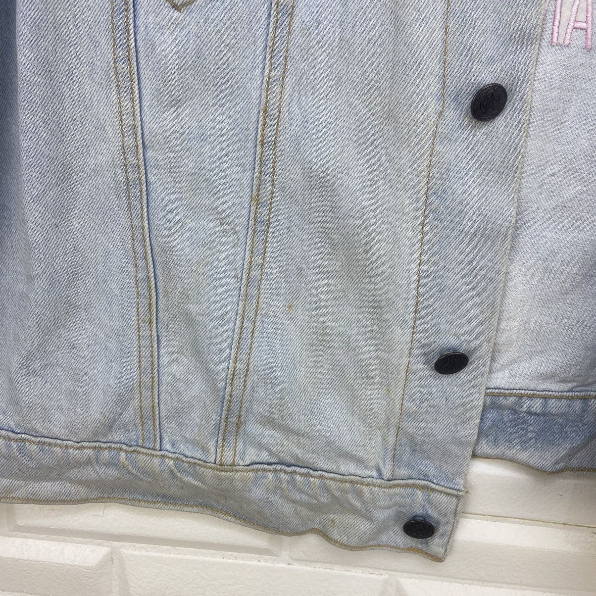 Mickey Mouse × Vintage Vtg Made in USA 35th Anniversary USA Flag Denim Trucker Size US M / EU 48-50 / 2 - 22 Thumbnail