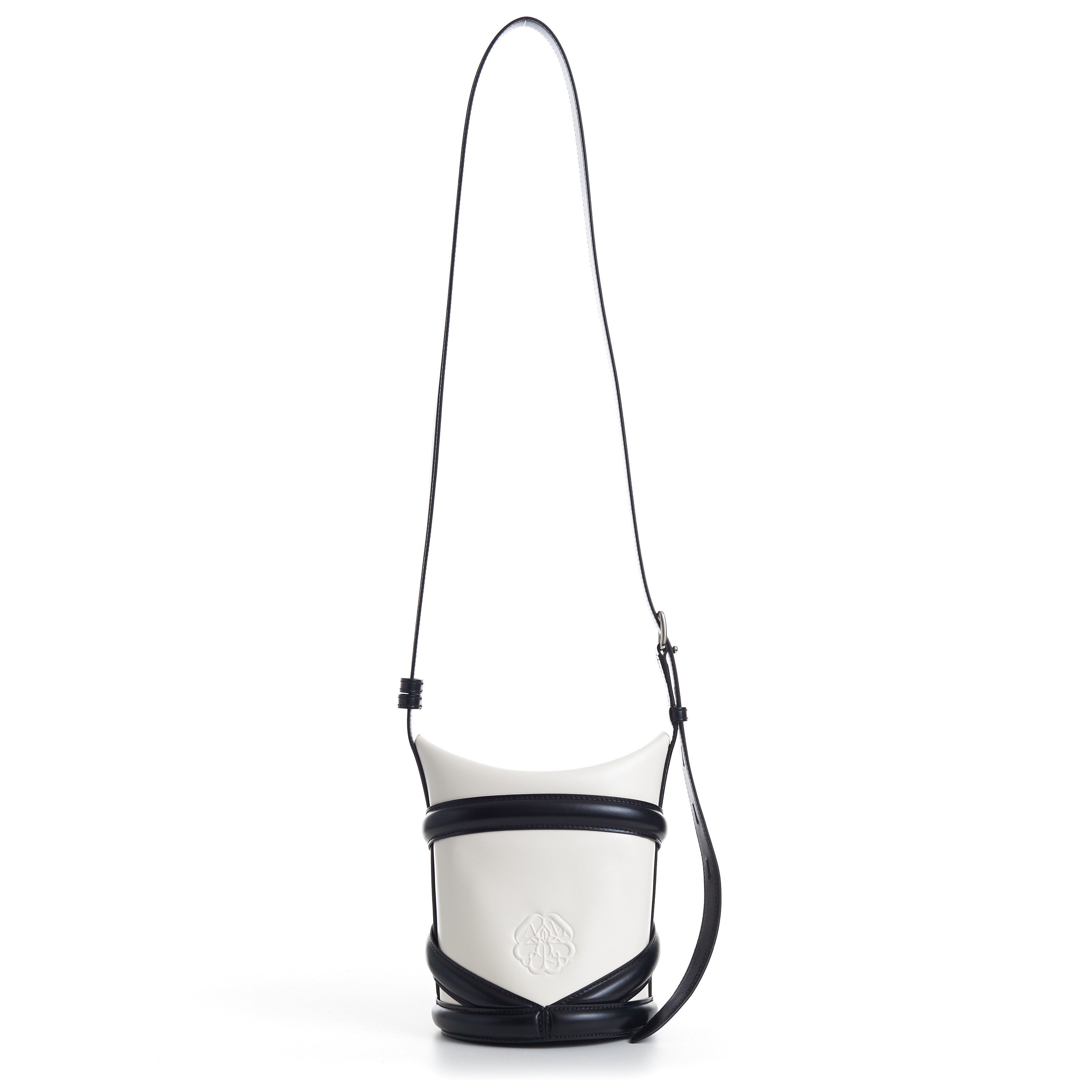 Alexander McQueen The Curve Bucket Bag - Ivory, Harness, Shoulder Strap Size ONE SIZE - 5 Thumbnail