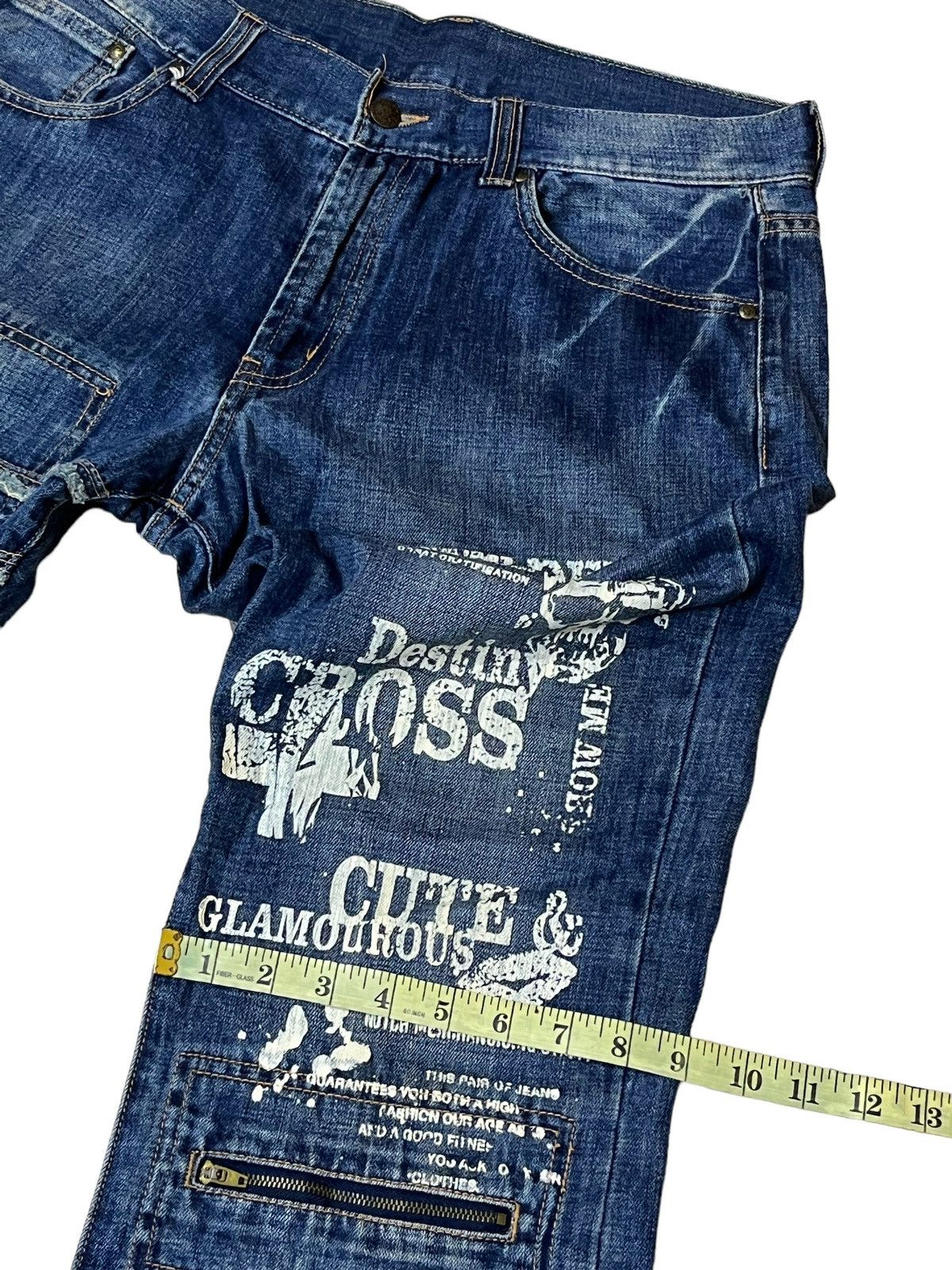 Japanese Brand JAPANESE JEAN FUNNY DEVIL SKULL,CUTE&GLAMOUROUS FLARED JEANS Size US 34 / EU 50 - 16 Thumbnail