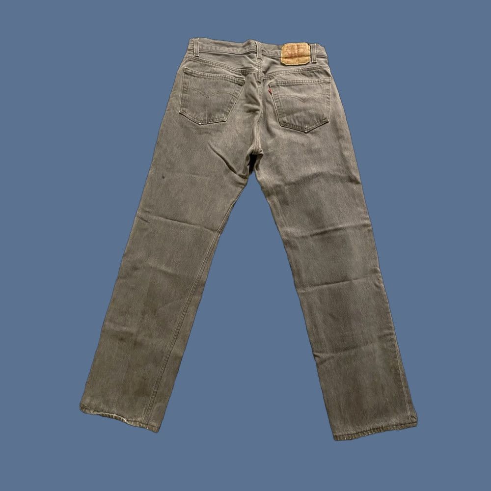Levi's VINTAGE Levi's 501 Jeans Gray Distressed Button Fly 32x30 USA 90s Grunge Mens Jeans Regular Straight Size US 32 / EU 48 - 1 Thumbnail