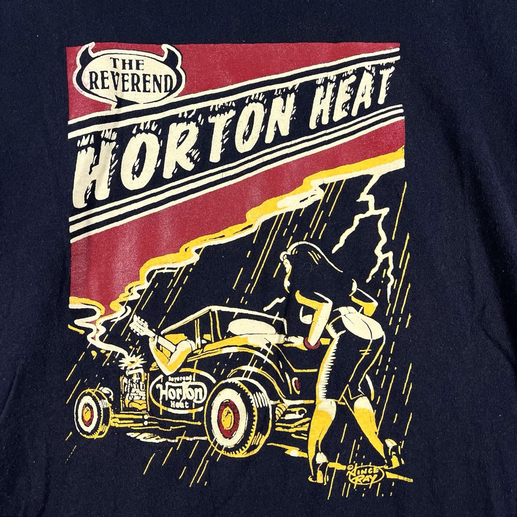 Anvil VINTAGE The Reverend Horton Heat Psychobilly T-Shirt Black Mens XL 90s Band Tee Size US XL / EU 56 / 4 - 2 Thumbnail