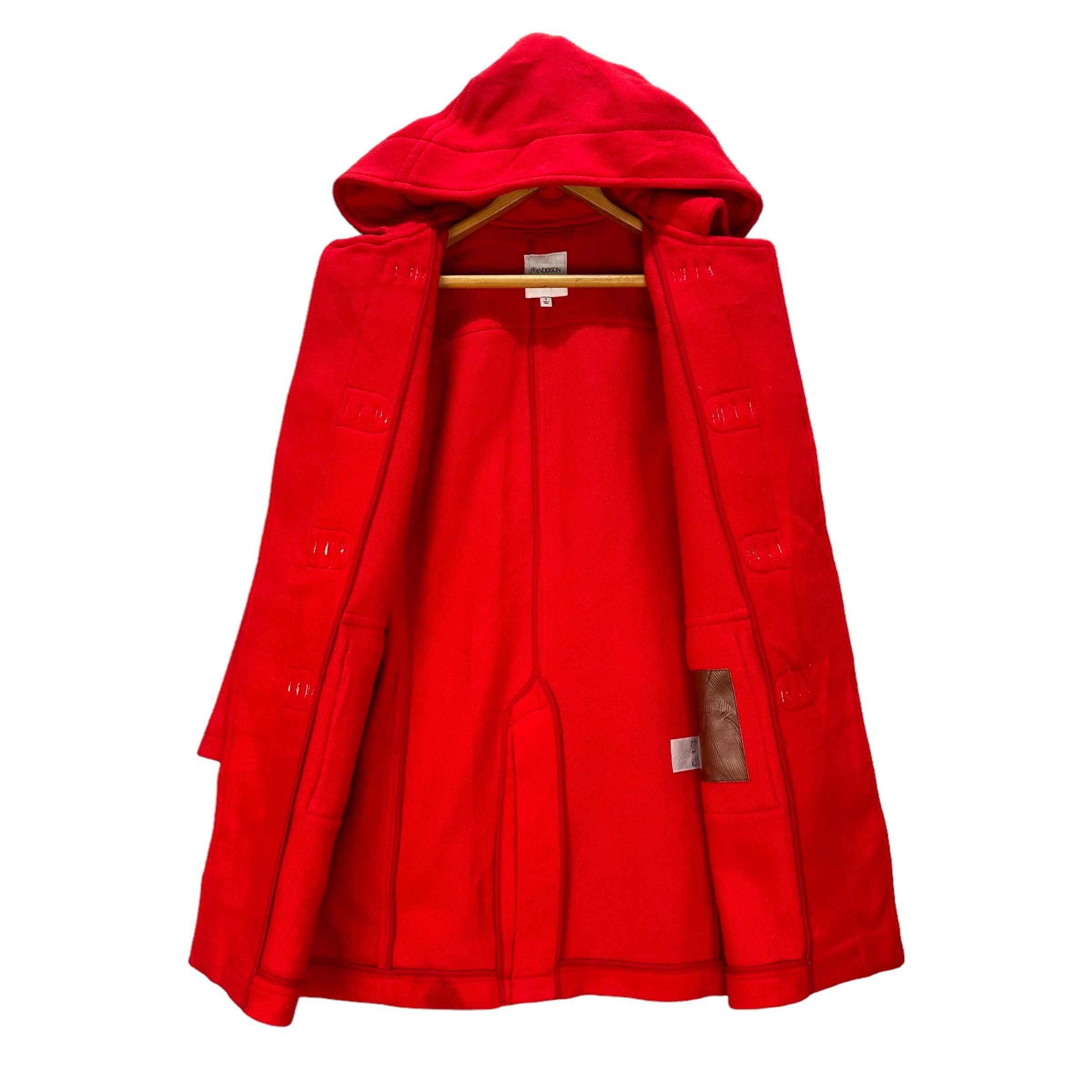 JW Anderson × Uniqlo JW ANDERSON WOOL DUFFLE COAT IN SUPER RED #9024-49 Size US S / EU 44-46 / 1 - 6 Thumbnail