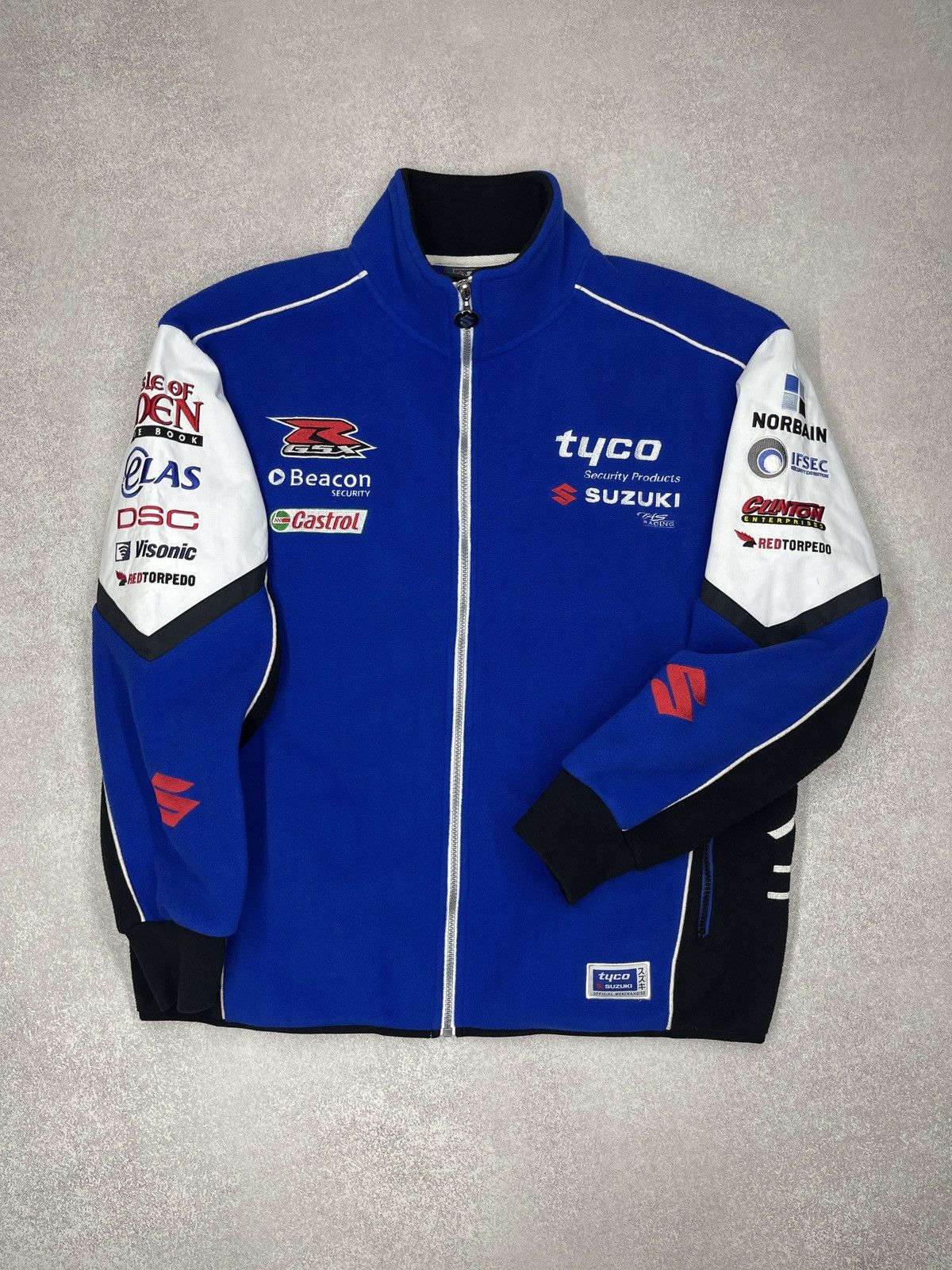 Formula 1 Suzuki Tyco TAS Racing Team Fleece Jacket GSX-R Castrol Size US L / EU 52-54 / 3 - 3 Thumbnail