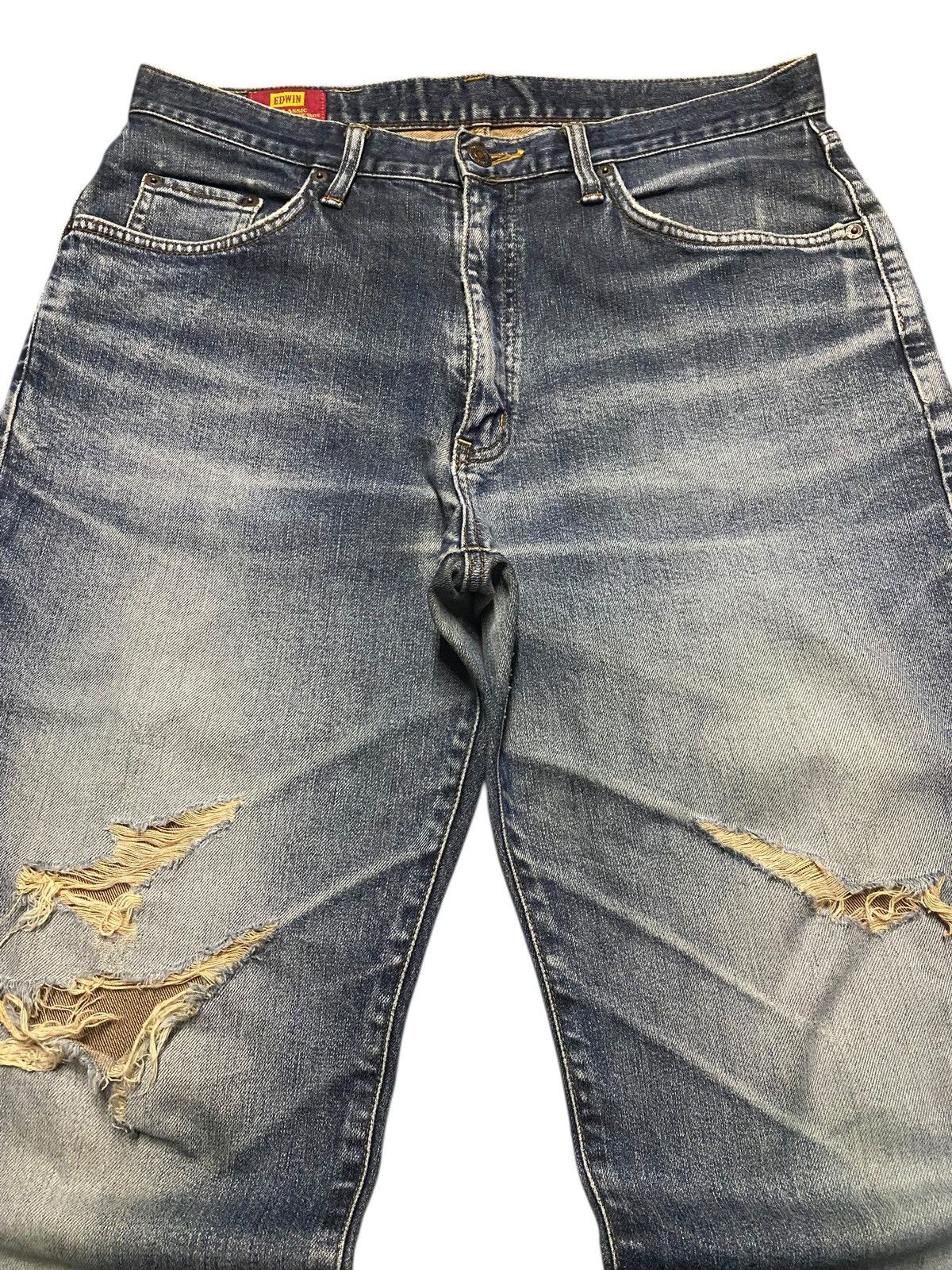 Junya Watanabe Vintage Japanese Brand Edwin Us Classic Distressed Jeans Size US 34 / EU 50 - 3 Thumbnail