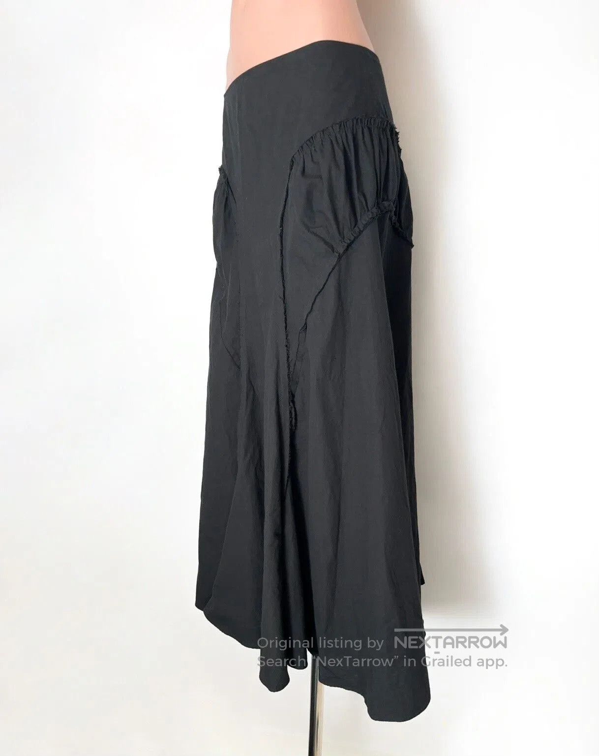 Y's Yohji Yamamoto Pleated Black Midi Skirt. Size 26" / US 2 / IT 38 - 2 Thumbnail