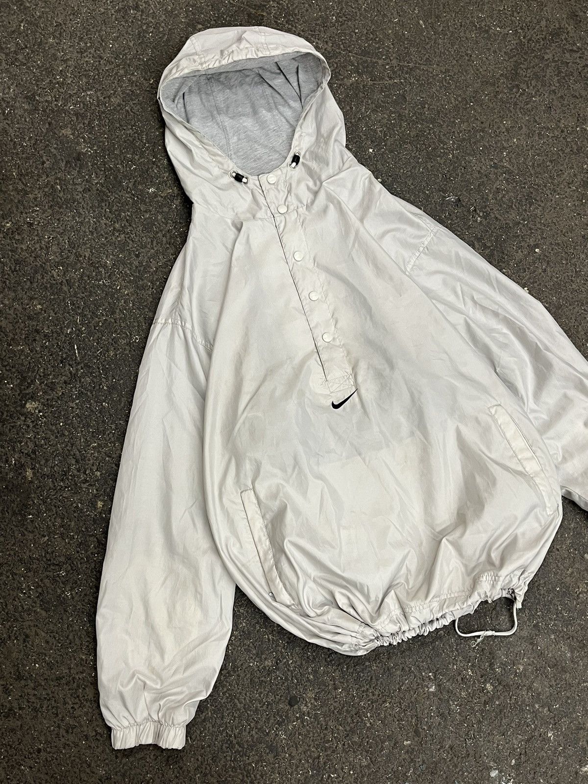 Nike × Vintage Nike center swoosh 90s lightweight jacket drill rare hype Size US XL / EU 56 / 4 - 4 Thumbnail