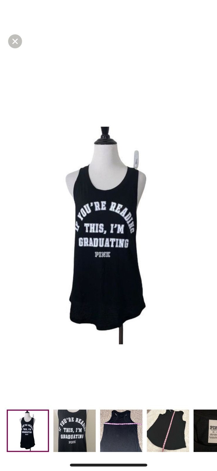 Victoria's Secret Pink Victoria’s Secret women’s‎ XS graduation tank top Size XS / US 0-2 / IT 36-38 - 1 Thumbnail