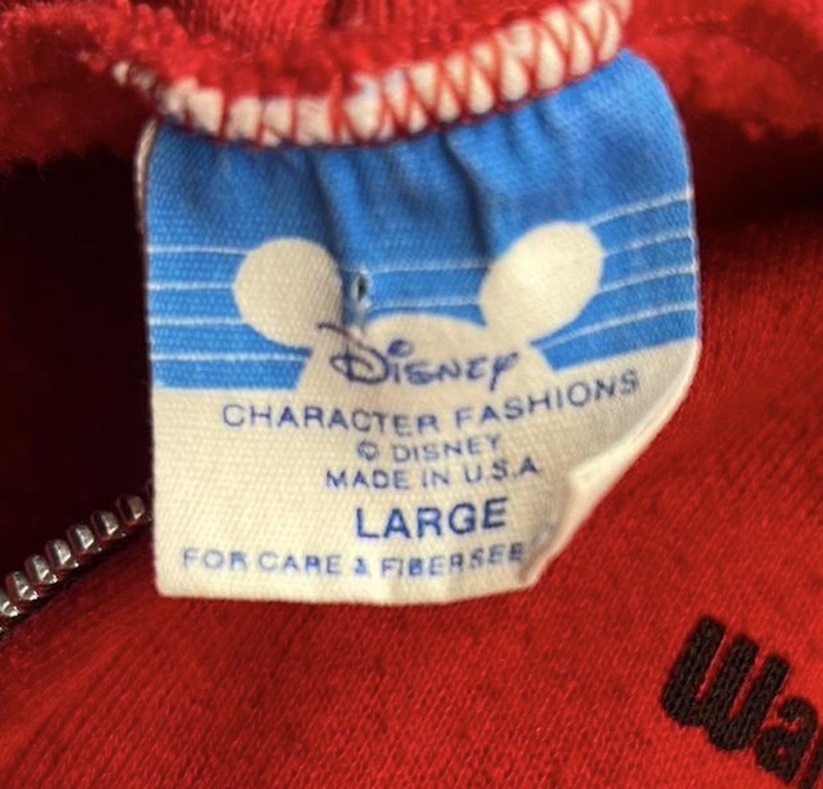 Disney Vtg 90s Walt Disney World Mickey Mouse Red Zip Hoodie Large Size US L / EU 52-54 / 3 - 4 Thumbnail