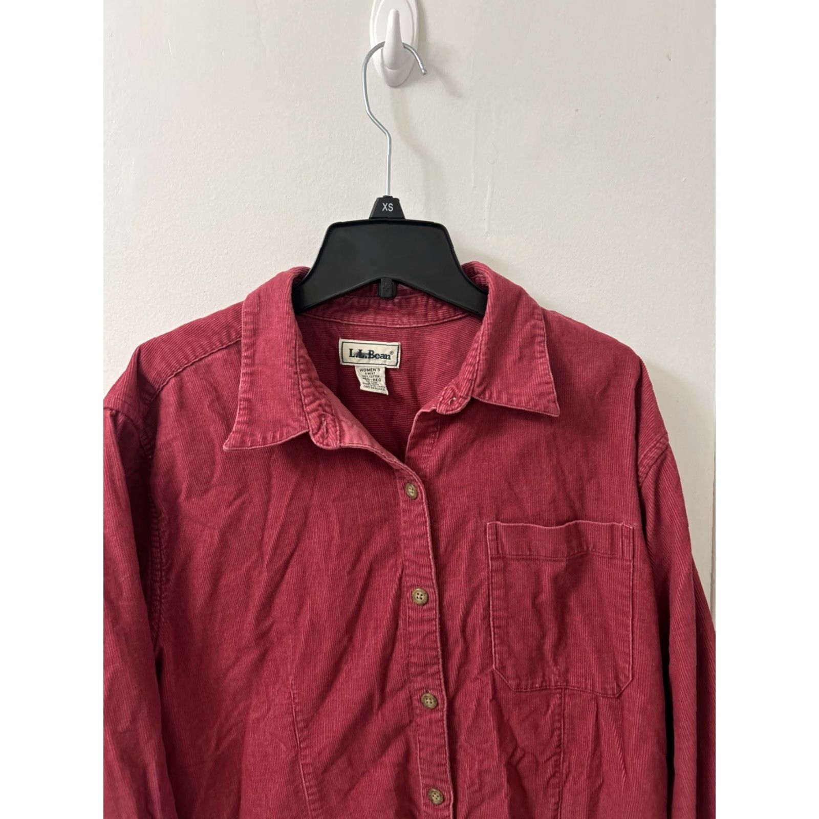 Vintage VINTAGE LL Bean Corduroy Shirt Womens Medium Red Button Down Long Sleeve 90s Womens Size M / US 6-8 / IT 42-44 - 2 Thumbnail