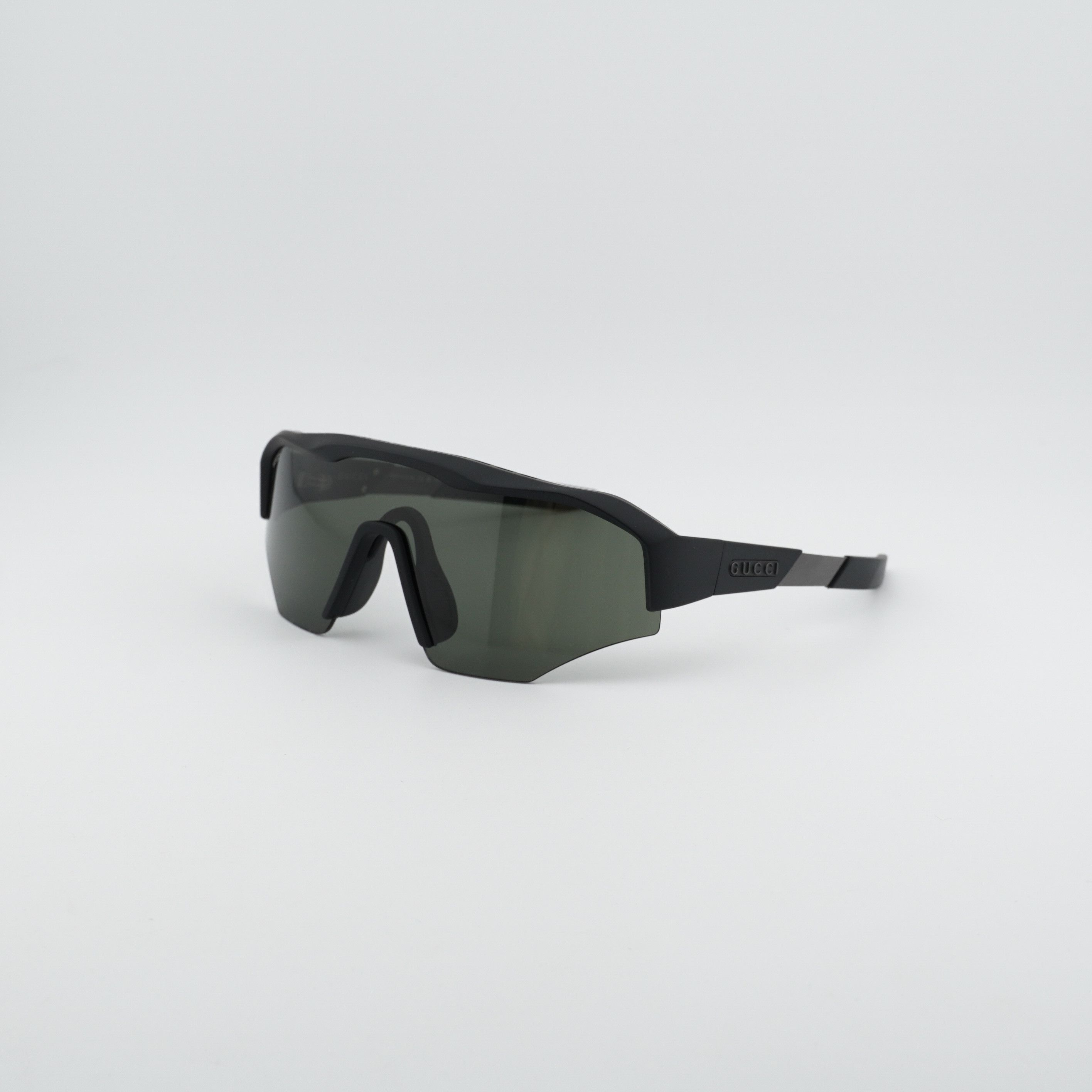 Gucci Gucci GG2017S 003 Sunglasses Black Shield Frame, Grey Lenses Size ONE SIZE - 1 Thumbnail