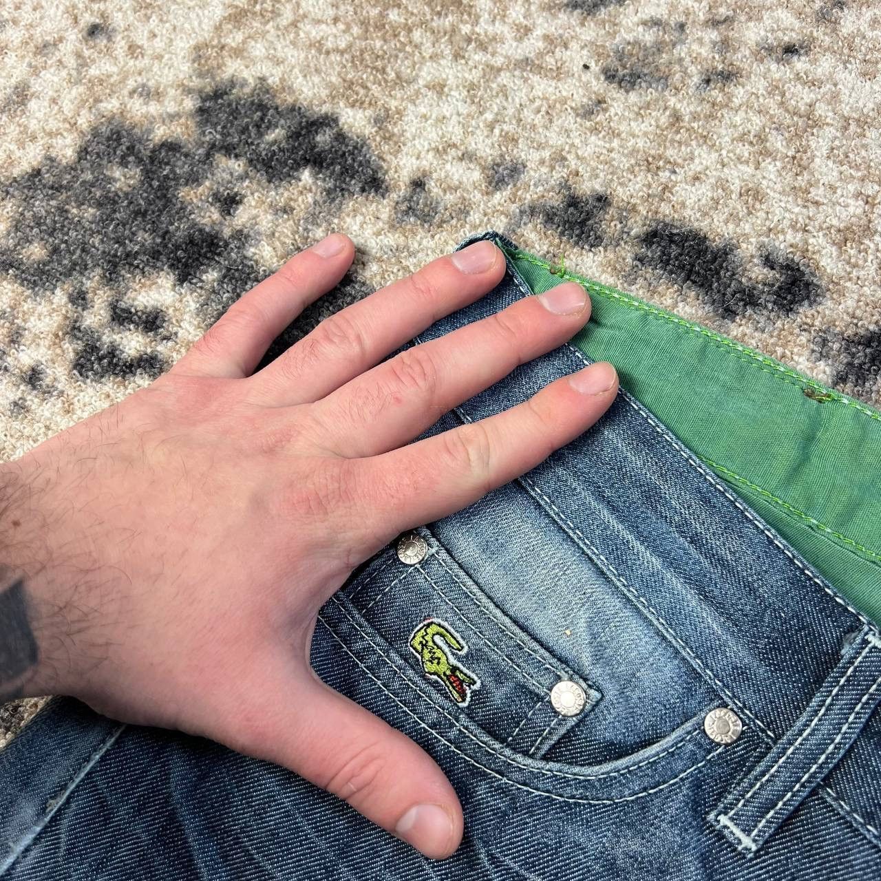 Lacoste Lacoste Avant Garde Y2K Washed Blue Denim Jeans Size US 32 / EU 48 - 6 Thumbnail