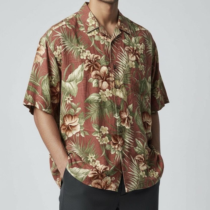 Japanese Brand Pusers Hawaiian silk shirt pattern Size US XXL / EU 58 / 5 - 1 Thumbnail