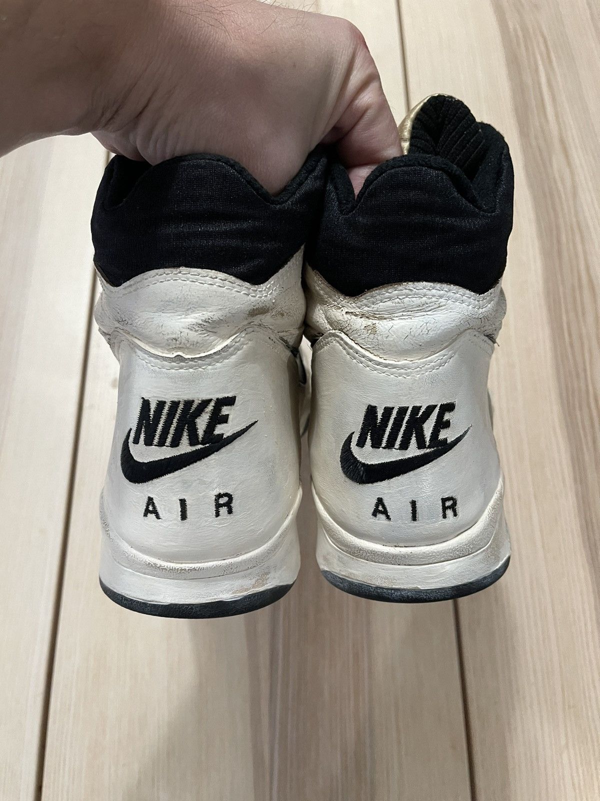 Nike × Vintage Vintage 1991 Nike Air Flight “Sabre” Coffee Dyed Shoes 14 Size US 14 / EU 47 - 5 Thumbnail