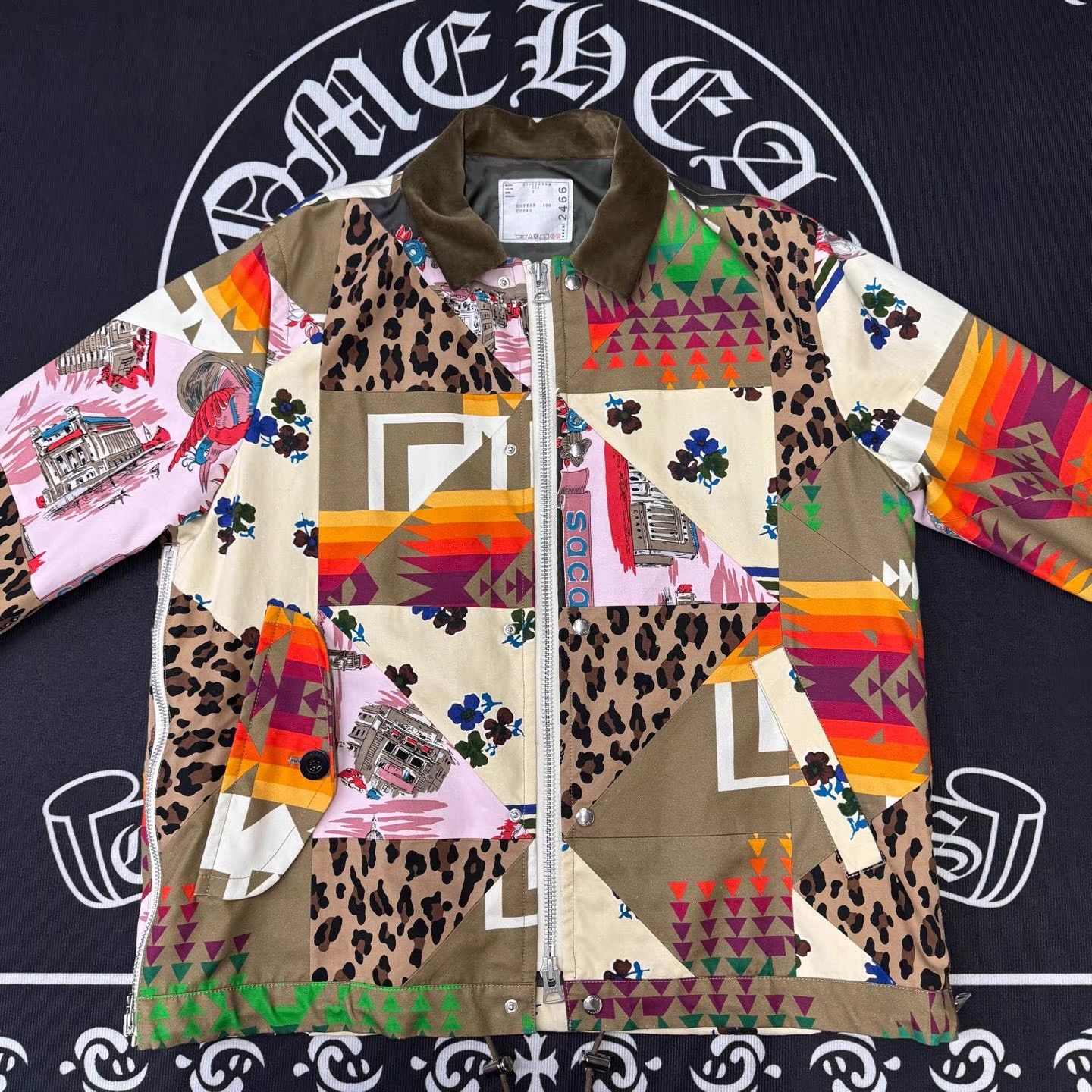 Sacai Sacai Leopard PrintAll-OverPrintPatchwork Zip-Up Jacket Q10 Size US XL / EU 56 / 4 - 1 Thumbnail