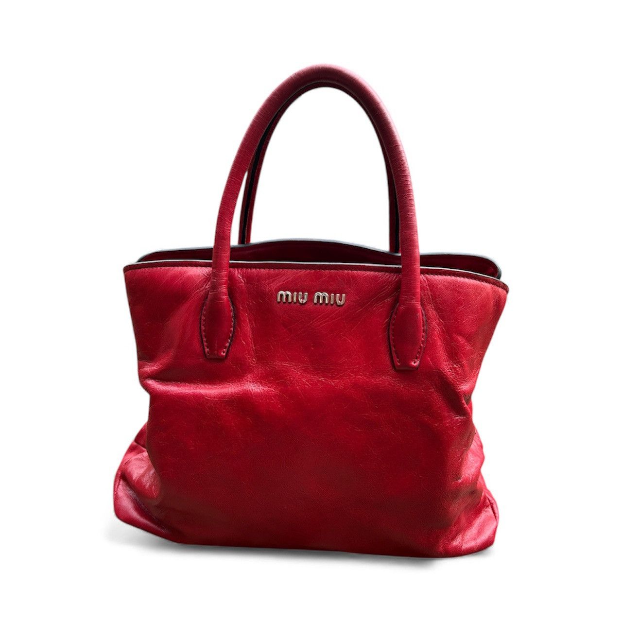 Miu Miu Miu Miu Leather Handbag Red Size ONE SIZE - 1 Thumbnail