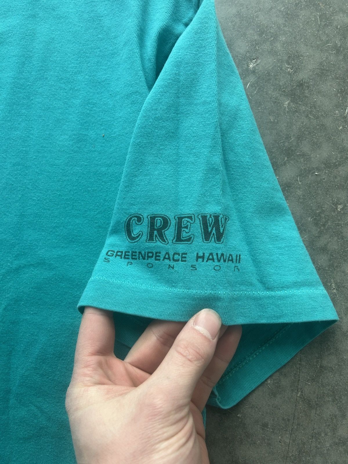 Vintage Vintage 90s Greenpeace Four Winds Maui Graphic Tee Size US XL / EU 56 / 4 - 6 Thumbnail