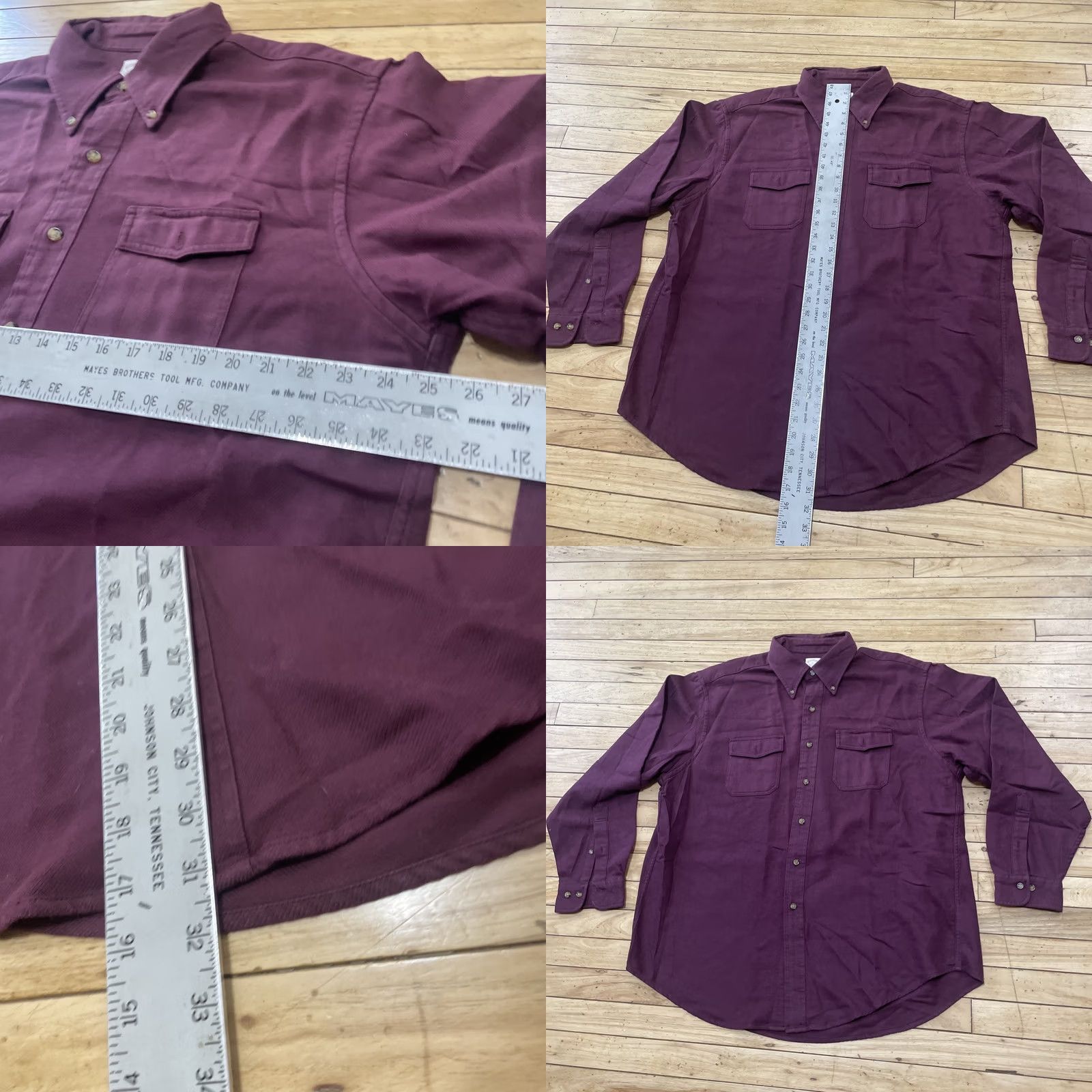 Brooks Brothers VINTAGE Brooks Brothers 1818 Wool Button Shirt Men XL Long Sleeve Militaria Red Maroon Wool Button-Up Shirt Mens XL Long Sleeve Red Militaria Size US XL / EU 56 / 4 - 8 Thumbnail