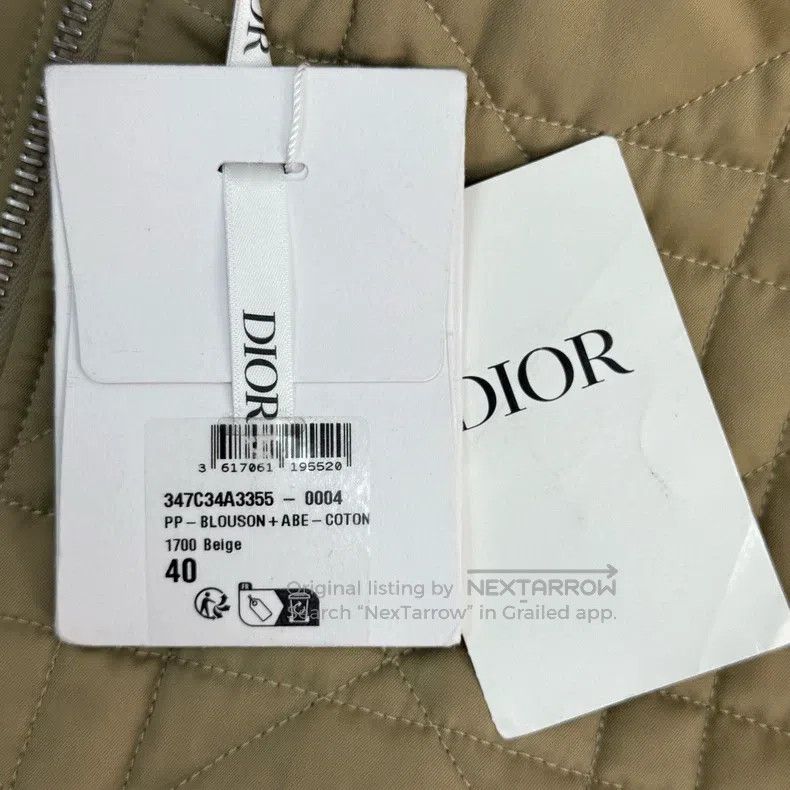 Dior Dior Khaki embroidered bee plaid flight jacket cotton clot Size S / US 4 / IT 40 - 8 Thumbnail
