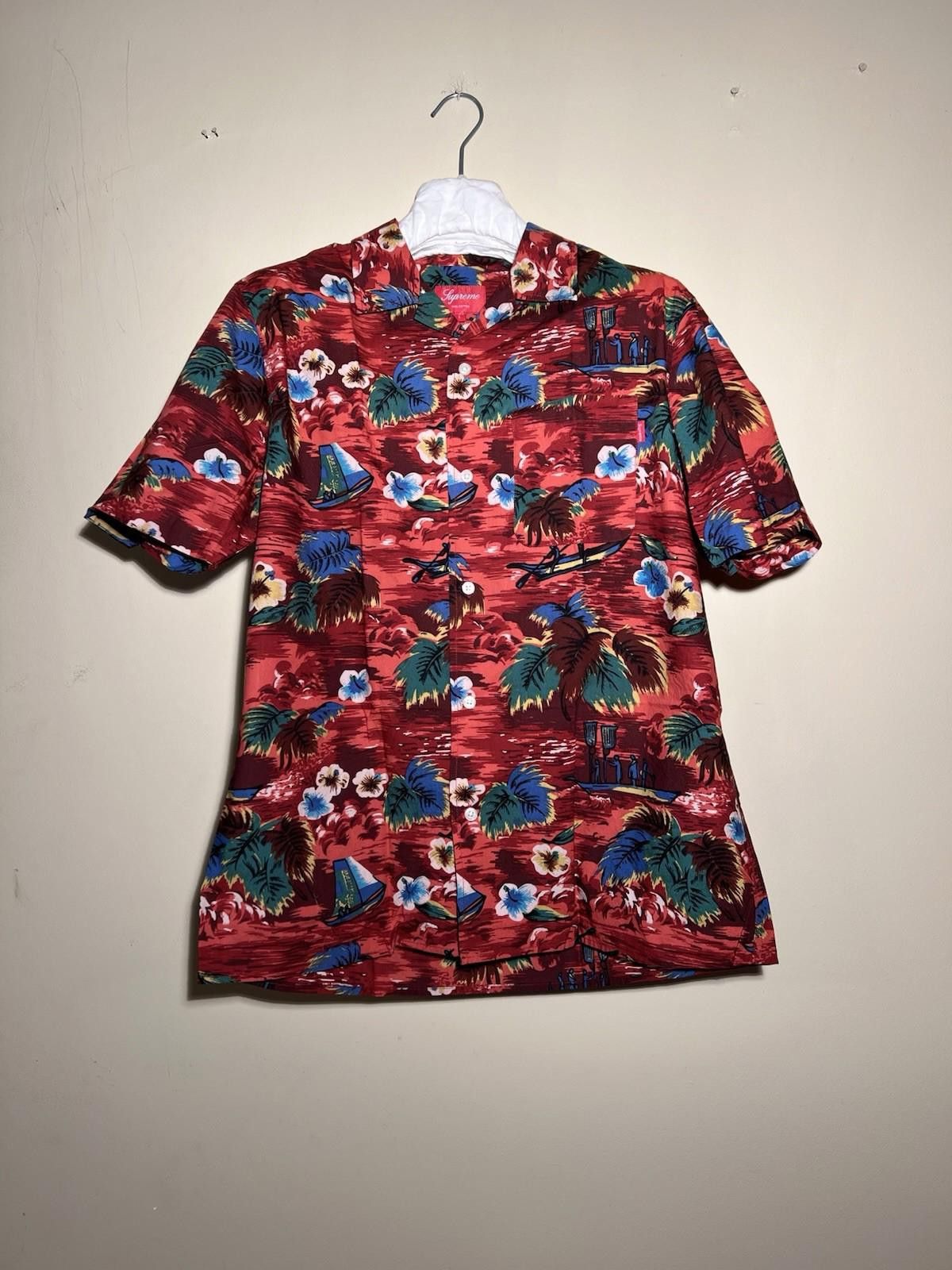 Supreme SS12 Supreme Hawaiian Shirt Red L Large 2012 Size US L / EU 52-54 / 3 - 2 Thumbnail