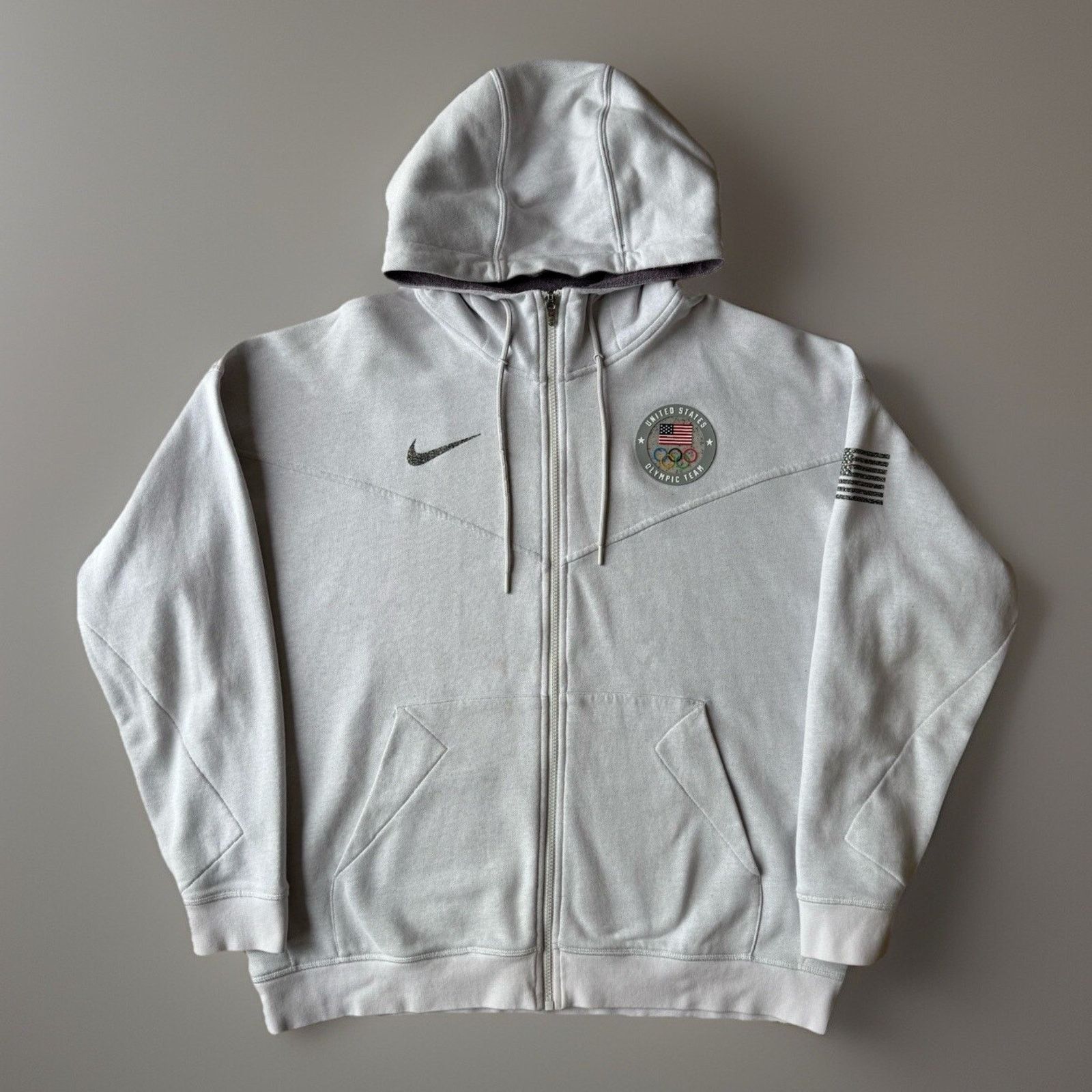 Nike Nike Olympic Team USA Terry Windrunner Hoodie XL Gray Size US XL / EU 56 / 4 - 1 Thumbnail