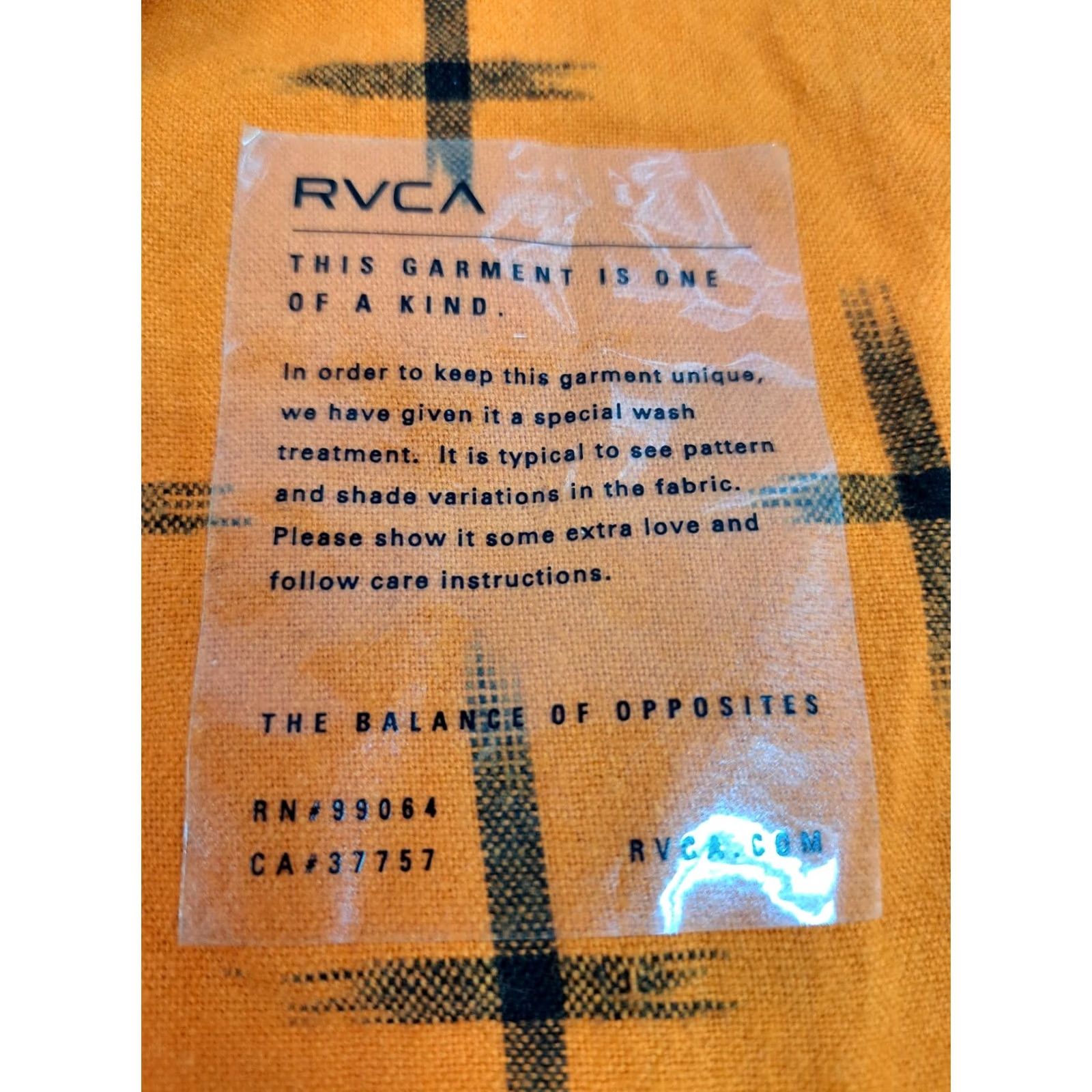 RVCA RVCA Women's Long Sleeve Button Up Woven Shirt Orange/Black Cross Size S Size S / US 4 / IT 40 - 7 Thumbnail