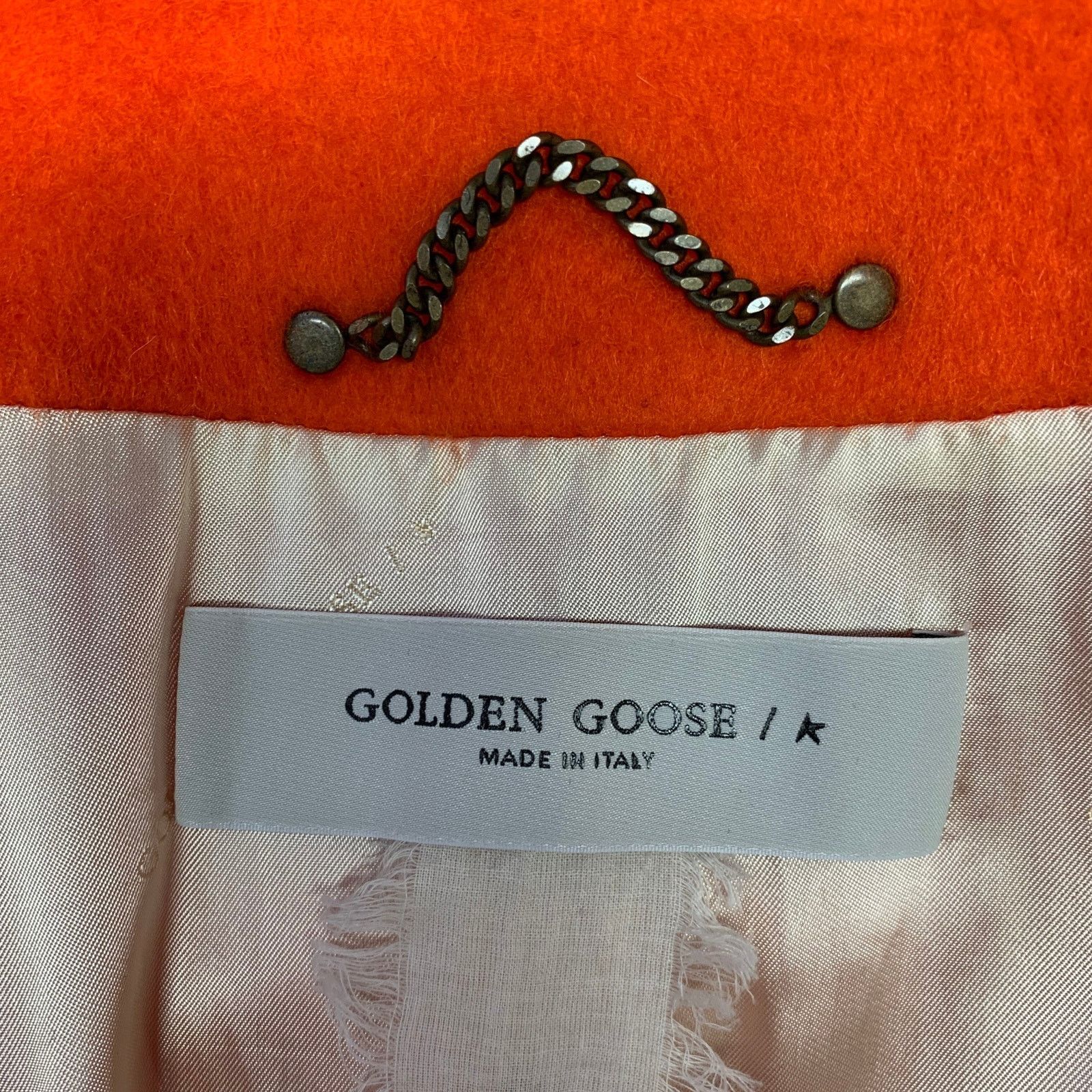 Golden Goose GOLDEN GOOSE Size M Orange Wool Blend Notch Lapel Coat Size M / US 6-8 / IT 42-44 - 8 Thumbnail