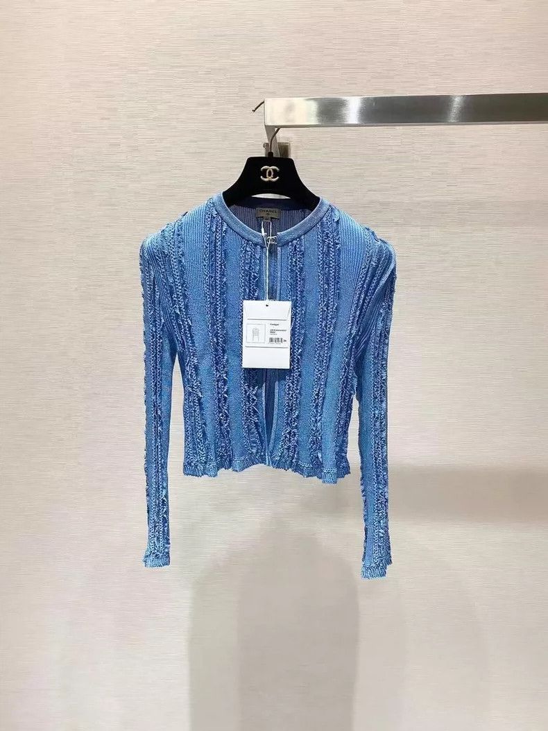 Chanel Chanel 23 Spring and Summer Wood Ear Thin Cardigan Long Sle Size XXS / US 00 / IT 34 - 1 Thumbnail