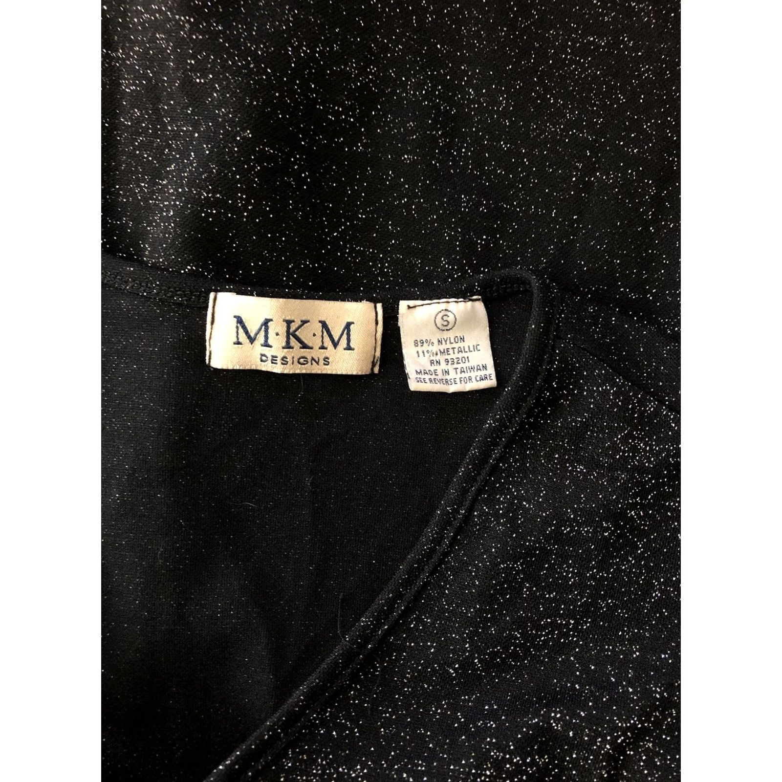 Vintage VINTAGE MKM Cardigan Top S Black Glitter Y2K Glam Punk Gothic 3 Button Knit Long Sleeve V-Neck Womens Sweater Size S / US 4 / IT 40 - 4 Thumbnail