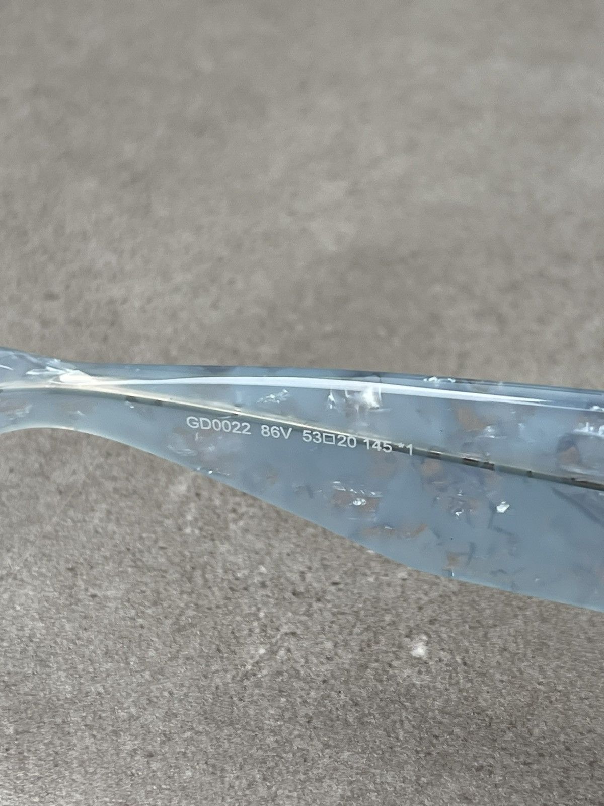 GCDS !DS! SS23 GCDS Cat Eye Marble Blue Sunglasses Size ONE SIZE - 14 Thumbnail