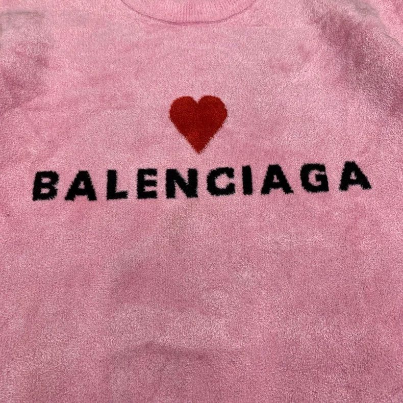 Balenciaga Balenciaga Pink Heart Sweater Size M / US 6-8 / IT 42-44 - 8 Thumbnail