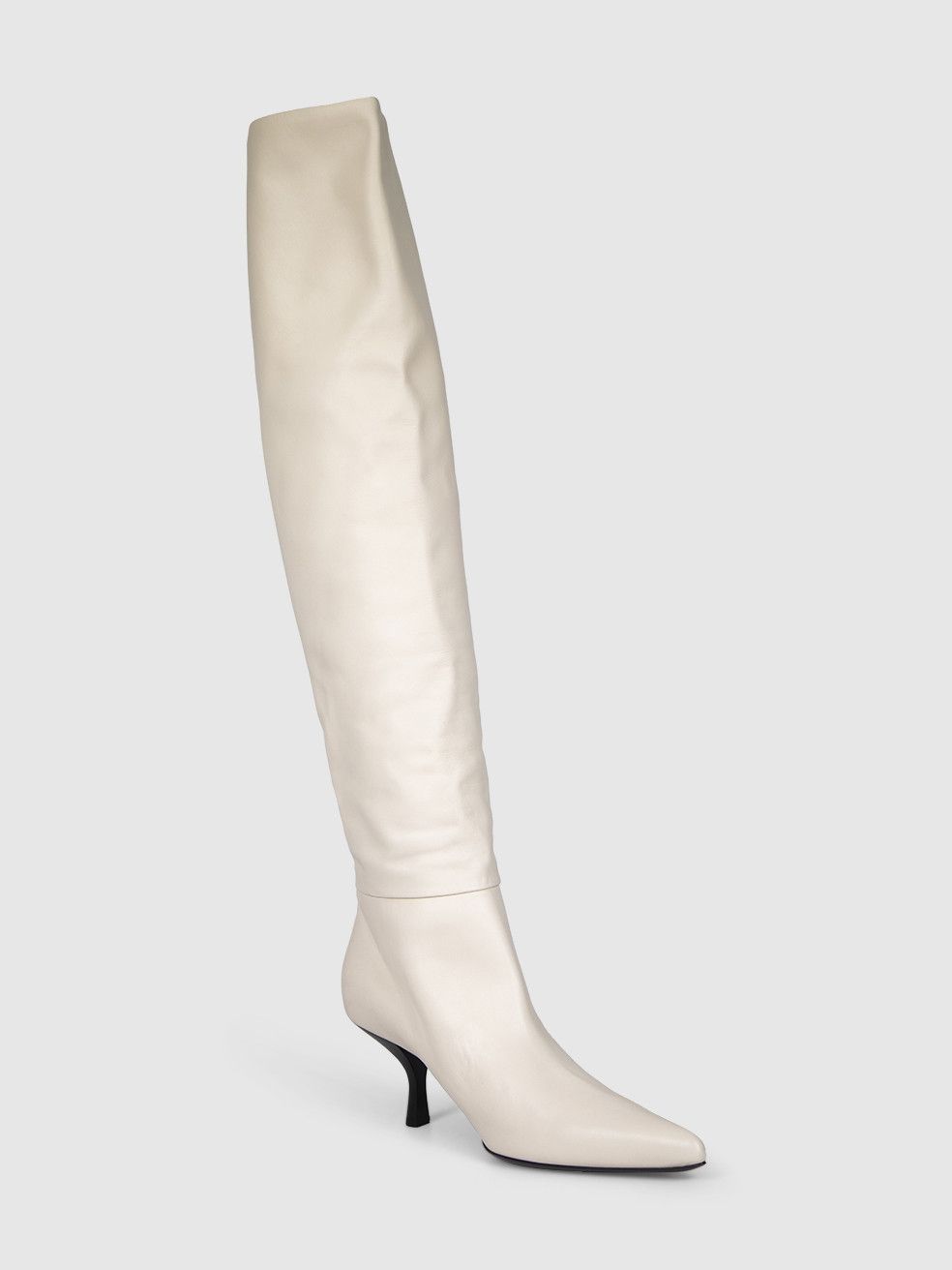 The Row Cream Bourgeoisie Over the Knee Boots Size US 9.5 / IT 39.5 - 1 Thumbnail