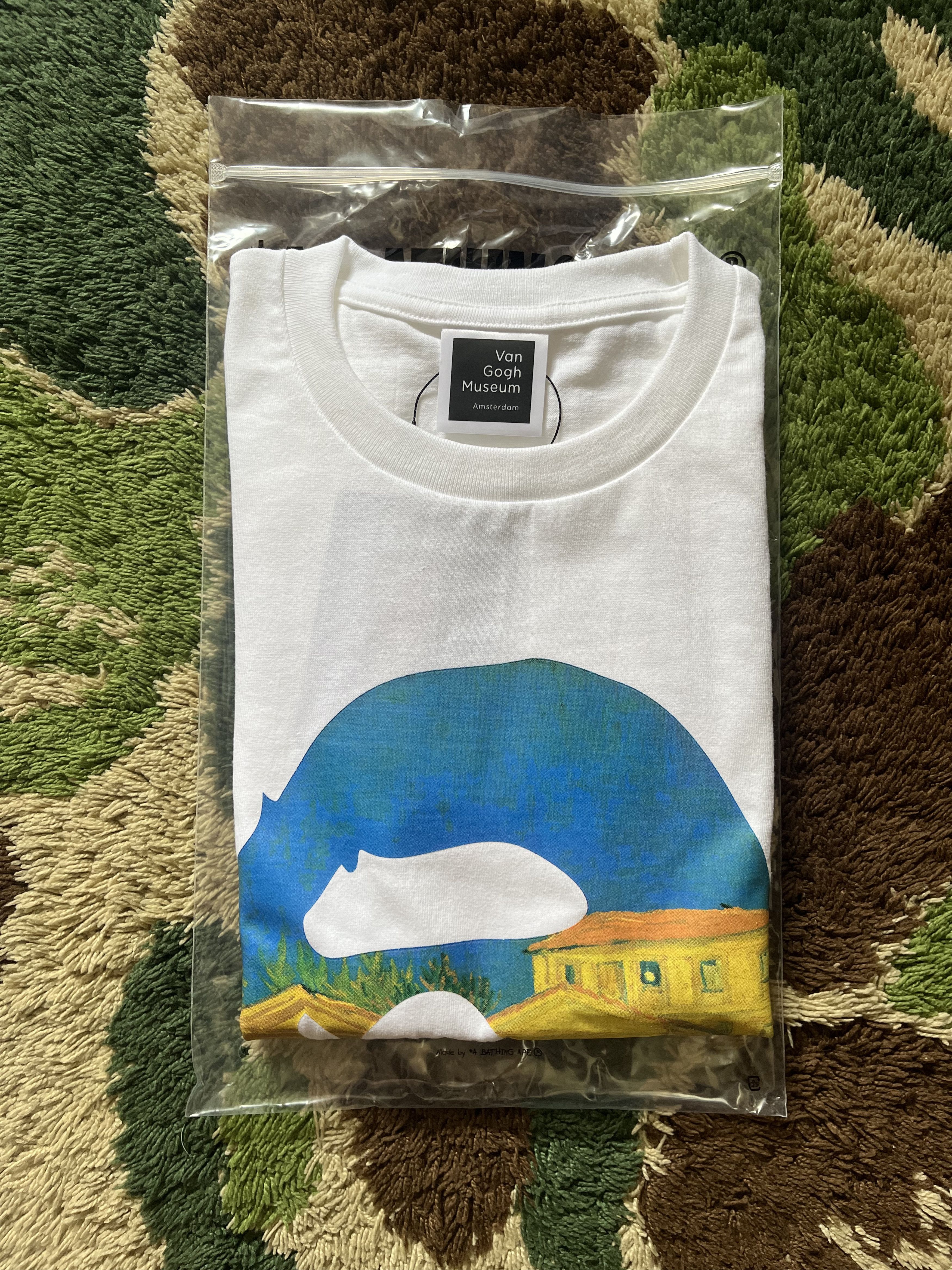 Bape BAPE VAN GOGH MUSEUM APE HEAD CANVAS ART TEE WHITE Size US XL / EU 56 / 4 - 8 Thumbnail