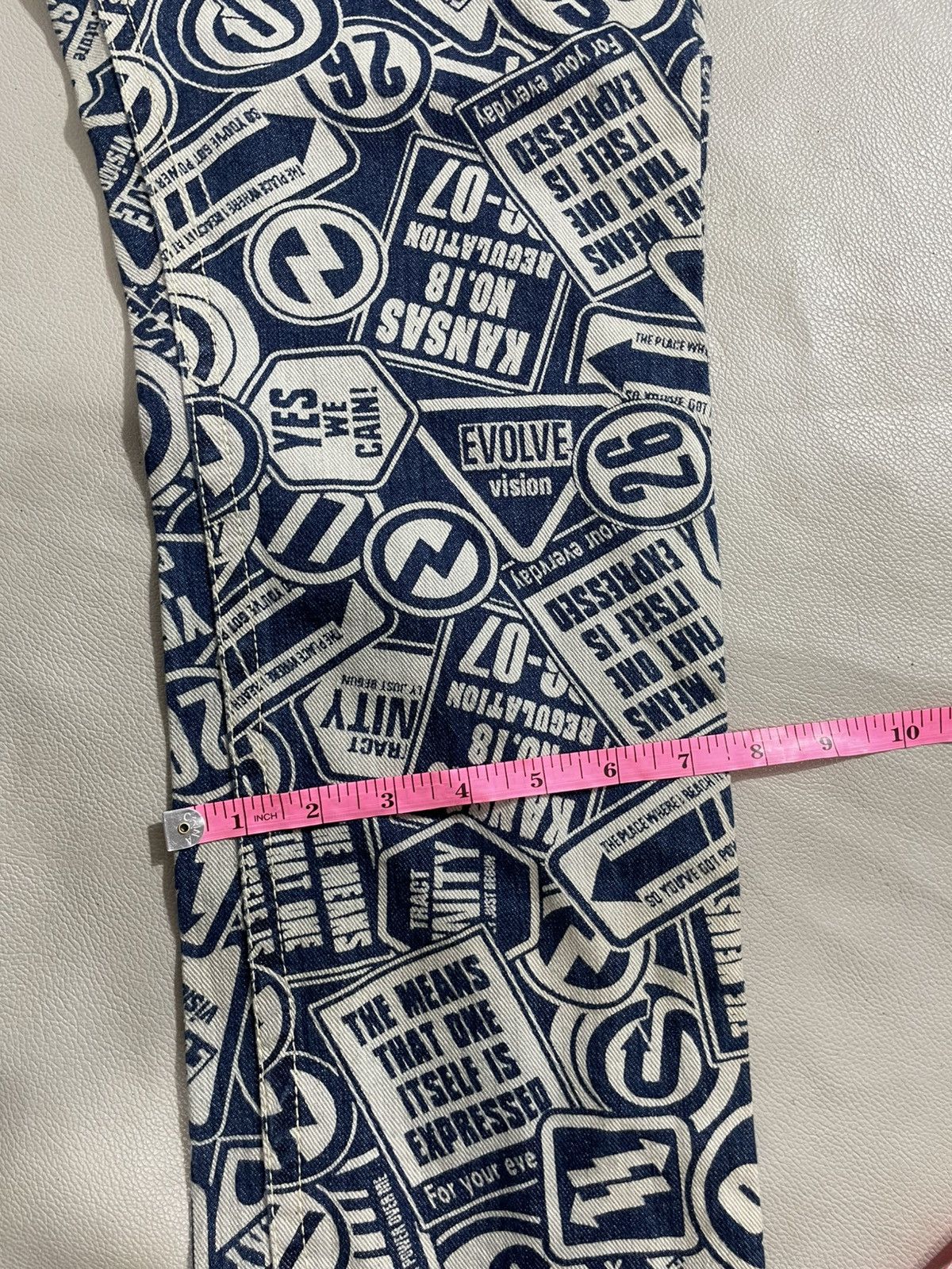 Hysteric Glamour Statement spell out printed Jeans hysteric style Size US 32 / EU 48 - 11 Thumbnail