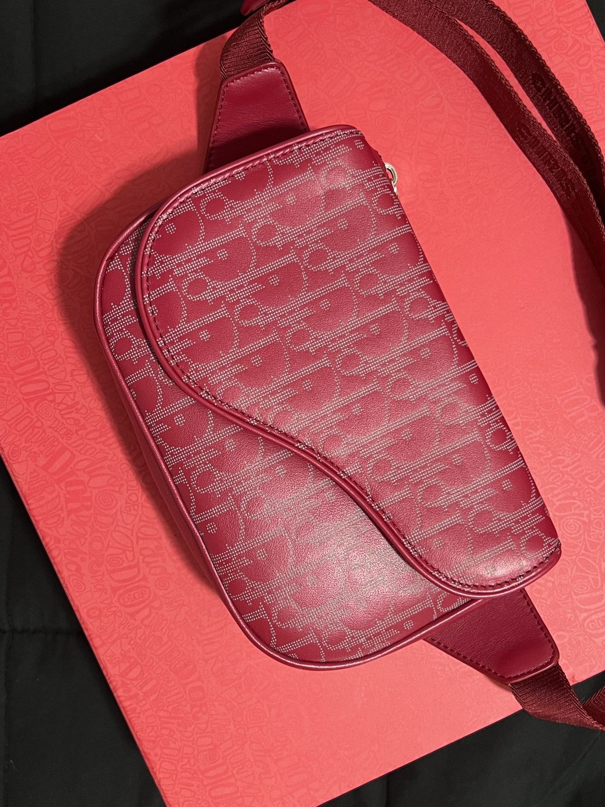 image of Dior World Tour Belt Bag in Red, Men's