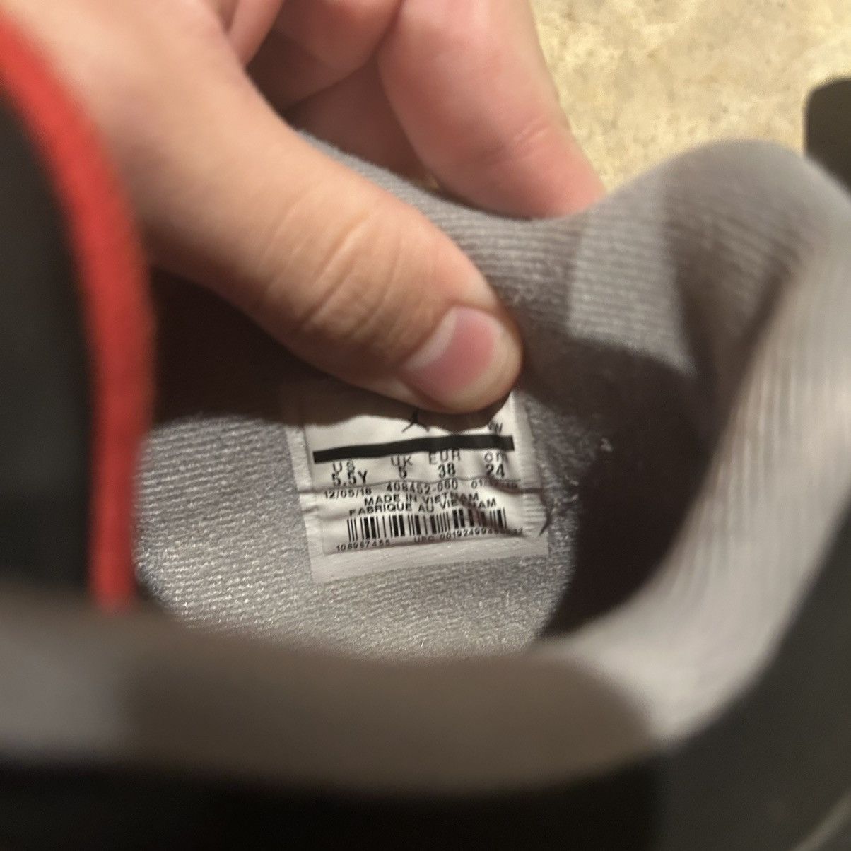 Jordan Brand × Nike Air Jordan 4 Retro Bred 2019 US 5.5 Size US 5.5 / EU 38 - 10 Thumbnail