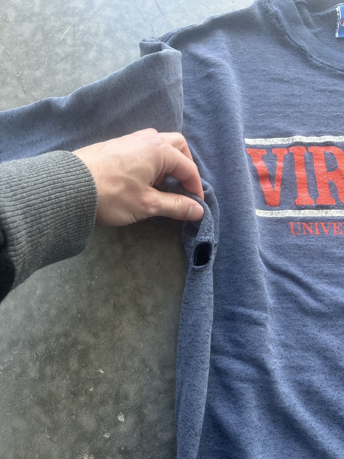 Champion × Vintage Vintage 90s Champion UVA Virginia Sweatshirt Size US XL / EU 56 / 4 - 8 Thumbnail