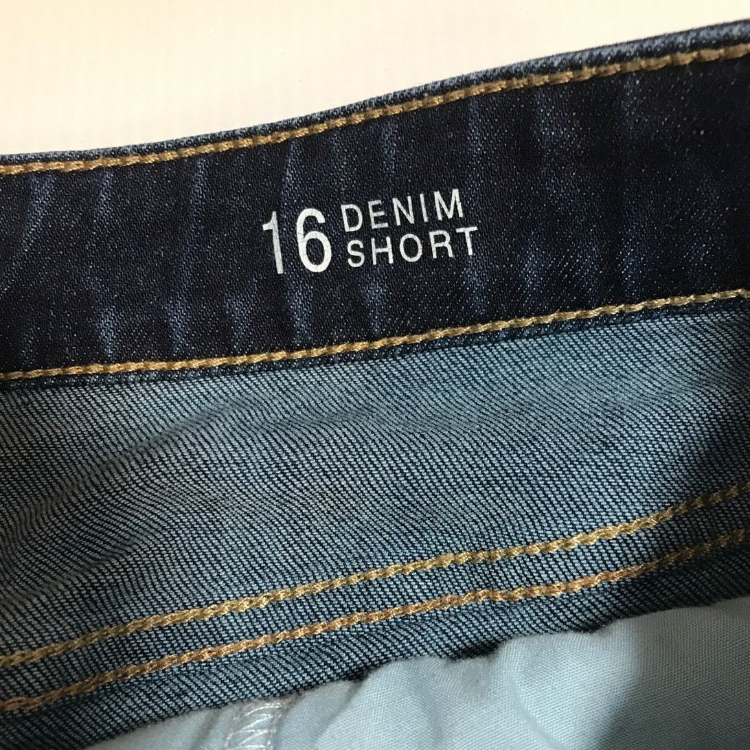 Other A New Approach High-rise Denim Jean Cuffed Hem Shorts 16 Size 38" / US 16 / IT 52 - 5 Thumbnail
