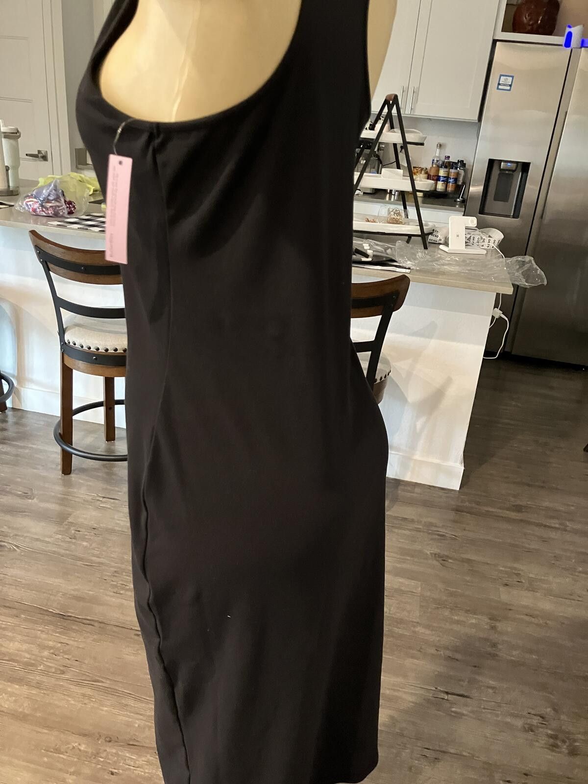 Other NWT Black Sleeveless Midi Dress with Front Tie Detail Size L / US 10 / IT 46 - 5 Thumbnail