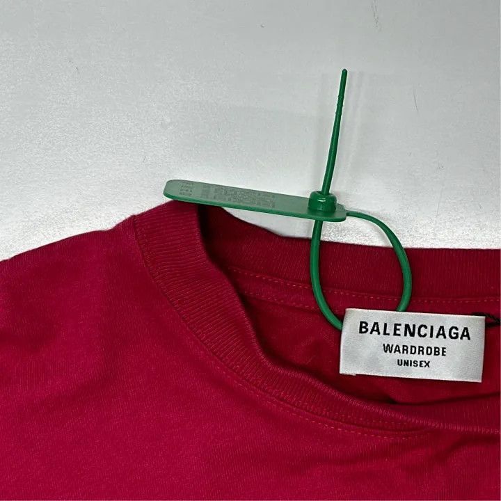 Balenciaga Balenciaga Red Graphic Logo T-Shirt for Women 0079-2507 Size M / US 6-8 / IT 42-44 - 2 Thumbnail