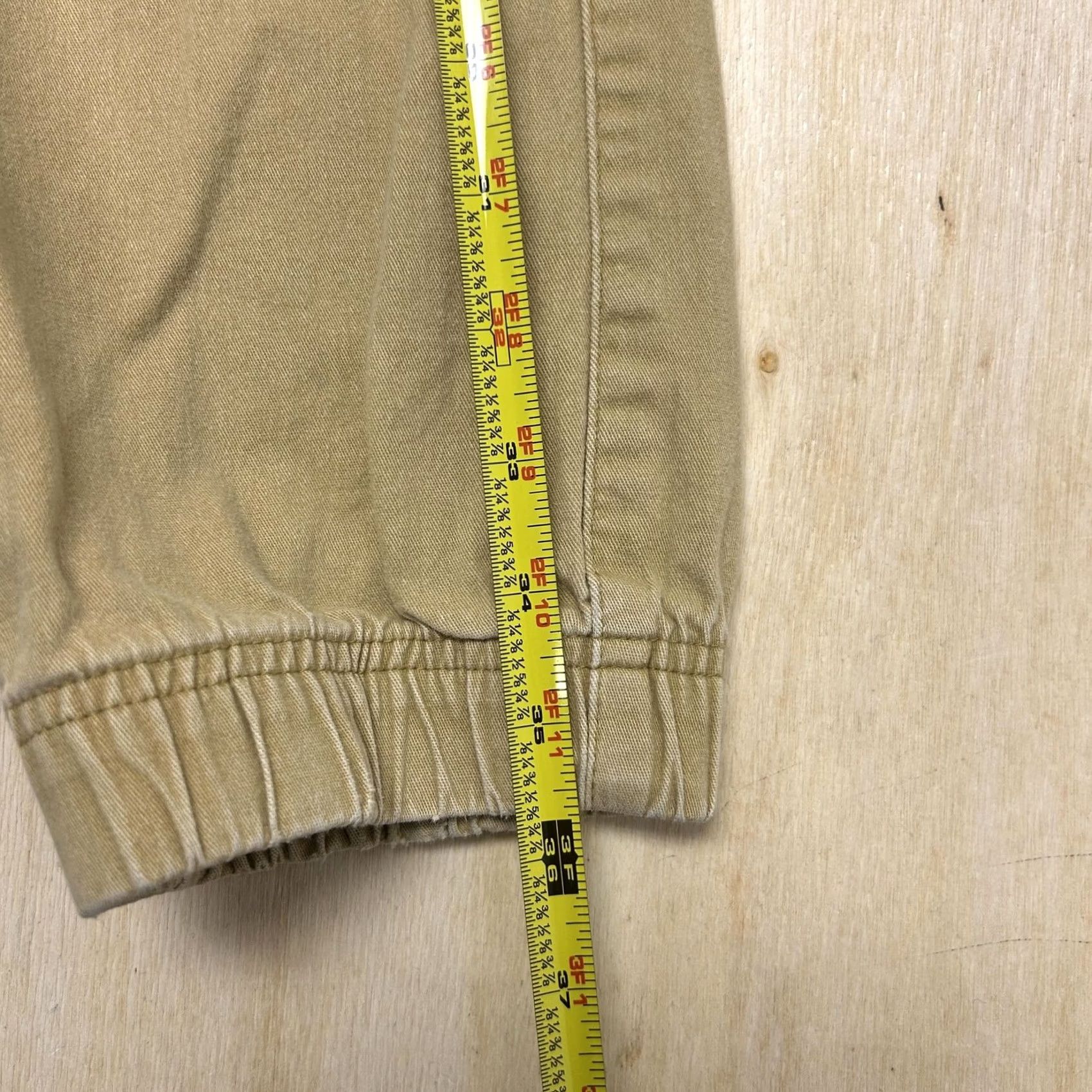 Vintage Tony Hawk Jogger Pants Mens Large Beige Canvas Elastic Waist Casual Stretch Size US 33 - 5 Thumbnail