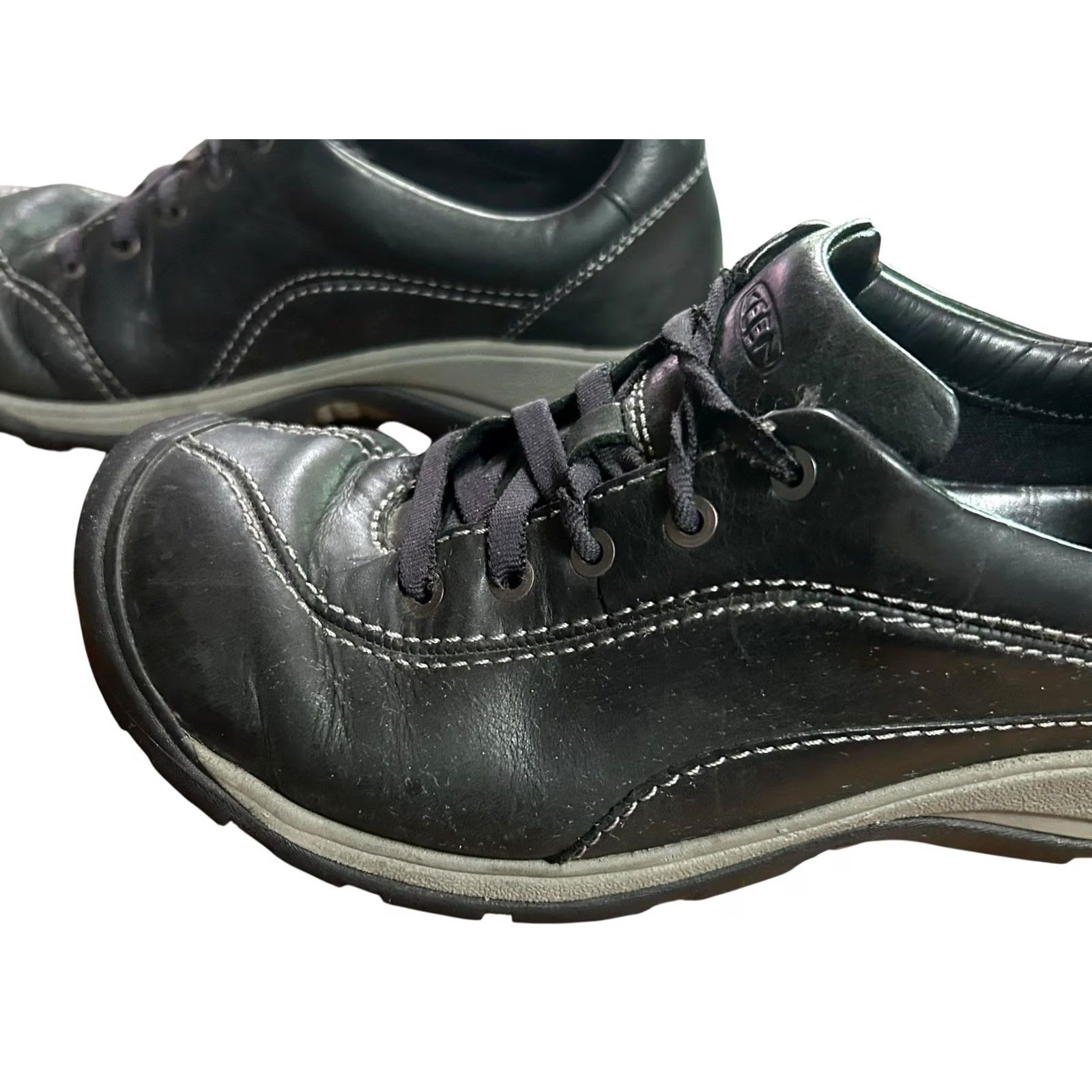 KEEN KEEN Presidio Women's Casual Leather Low Top Walking Shoes Black 8 Flat Heel Comfort Breathable Arch Support Sneakers Size M / US 6-8 / IT 42-44 - 6 Thumbnail